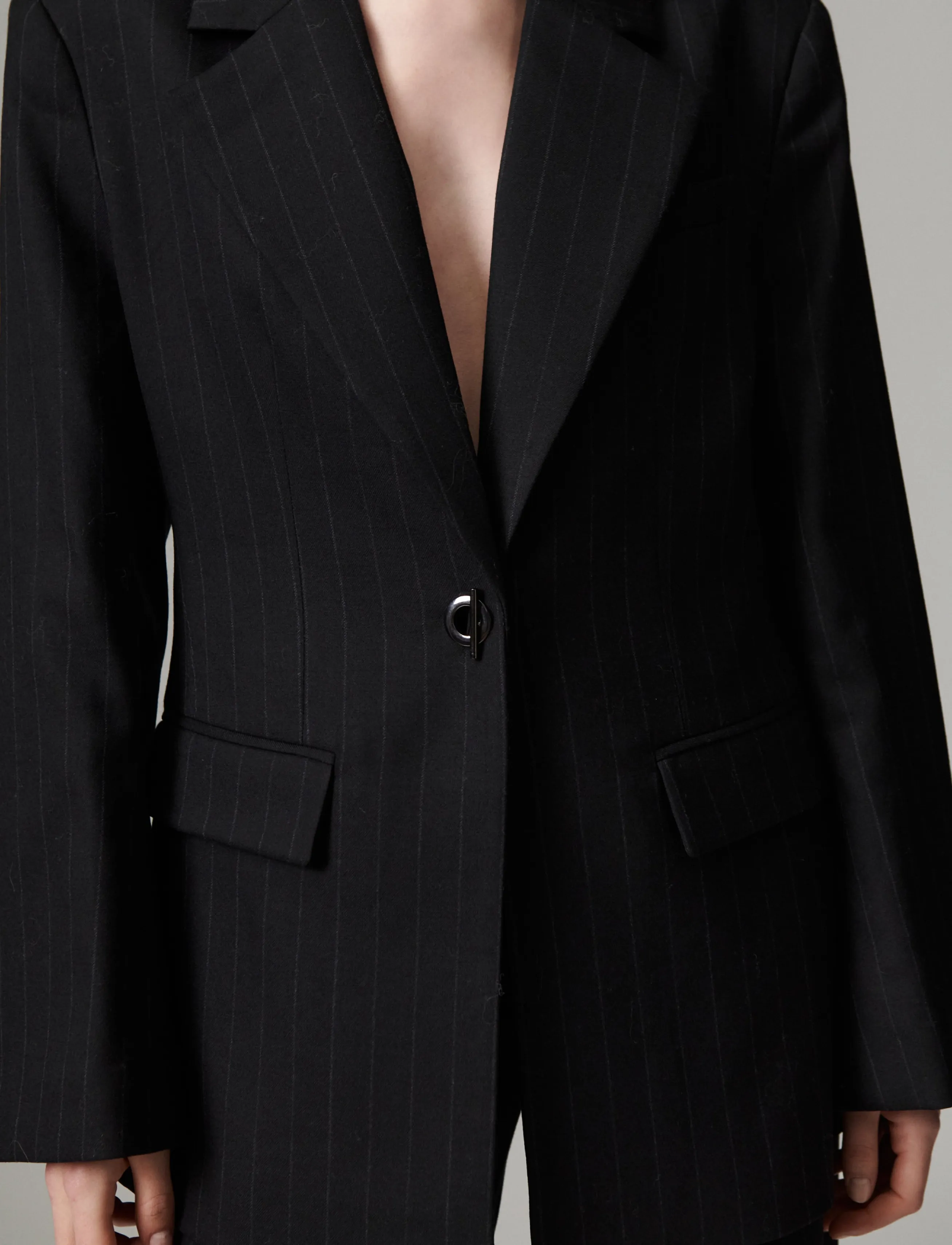 Day Birger et Mikkelsen - DAYBono - Pinstripe - enkeltradede blazere - black pinstripe - 3