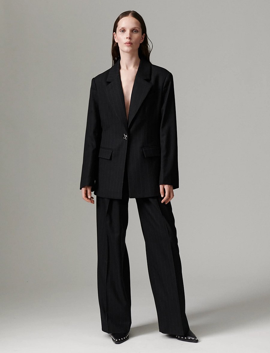 Day Birger et Mikkelsen - DAYBono - Pinstripe - enkeltradede blazere - black pinstripe - 4