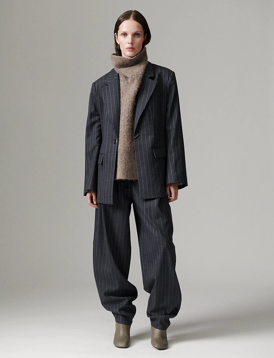 Day Birger et Mikkelsen - DAYHedi - Pinstripe - barrel-püksid - grey pinstripe - 0