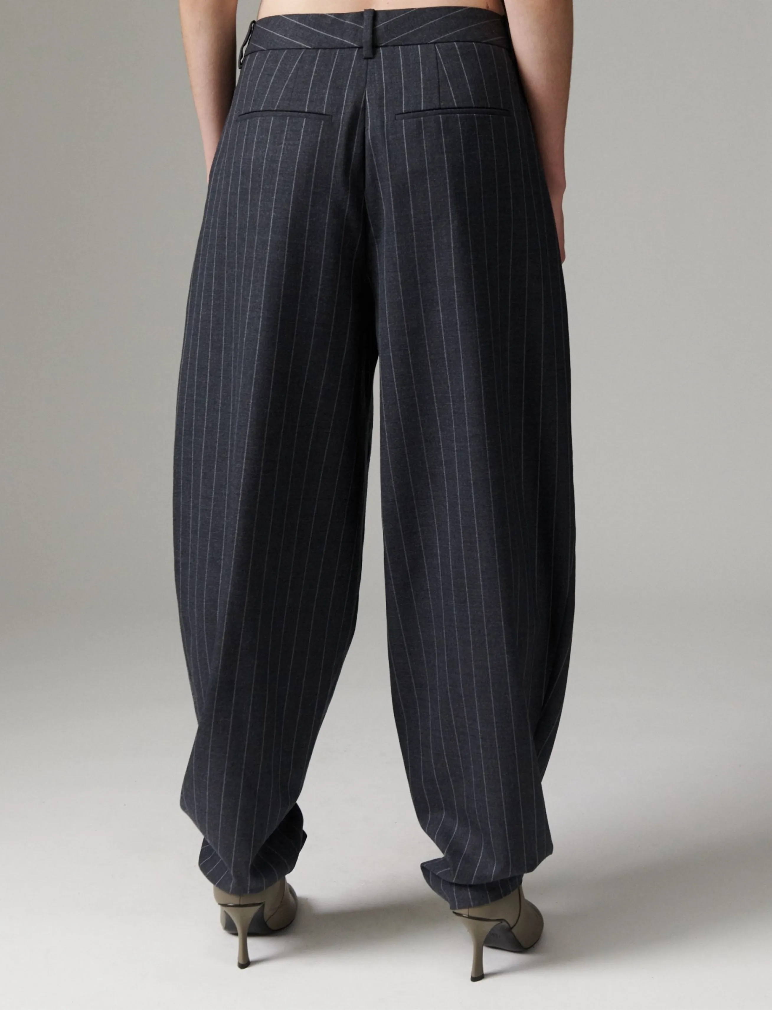Day Birger et Mikkelsen - DAYHedi - Pinstripe - barrel-püksid - grey pinstripe - 4
