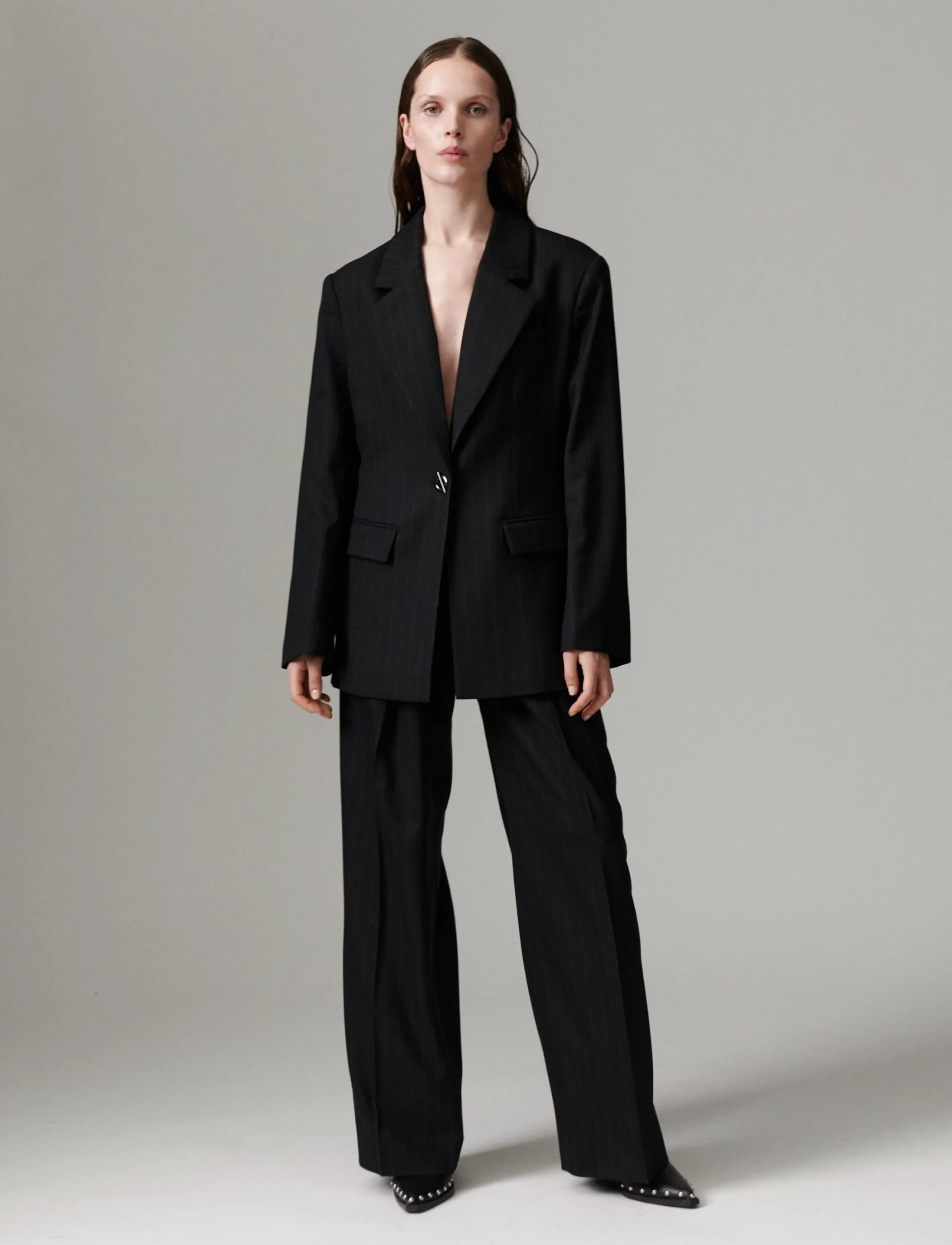 Day Birger et Mikkelsen - DAYEnzo - Pinstripe - habitbukser - black pinstripe - 3