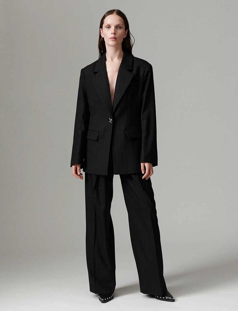 Day Birger et Mikkelsen - DAYEnzo - Pinstripe - habitbukser - black pinstripe - 3