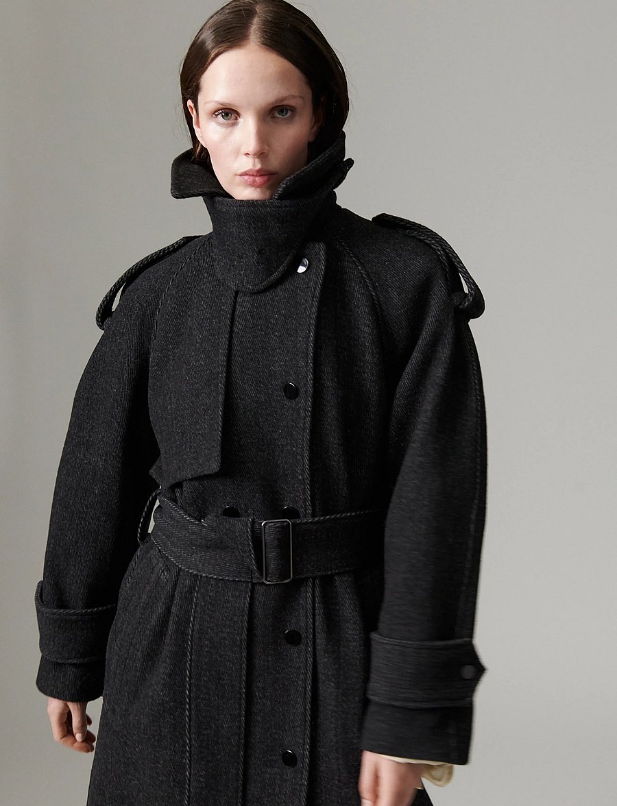 Day Birger et Mikkelsen - DAYCapthin - Wool Structure - winter jackets - grey twill - 3