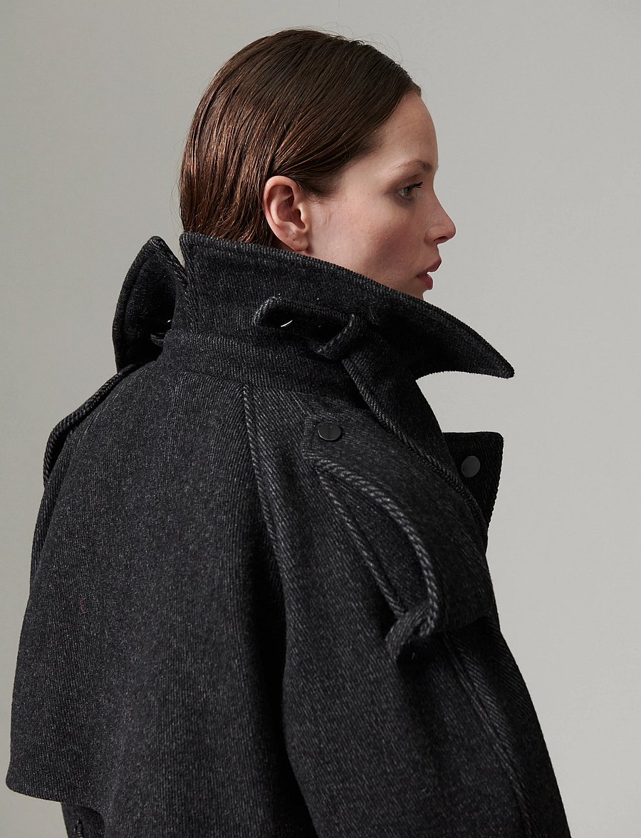 Day Birger et Mikkelsen - DAYCapthin - Wool Structure - winter jackets - grey twill - 5