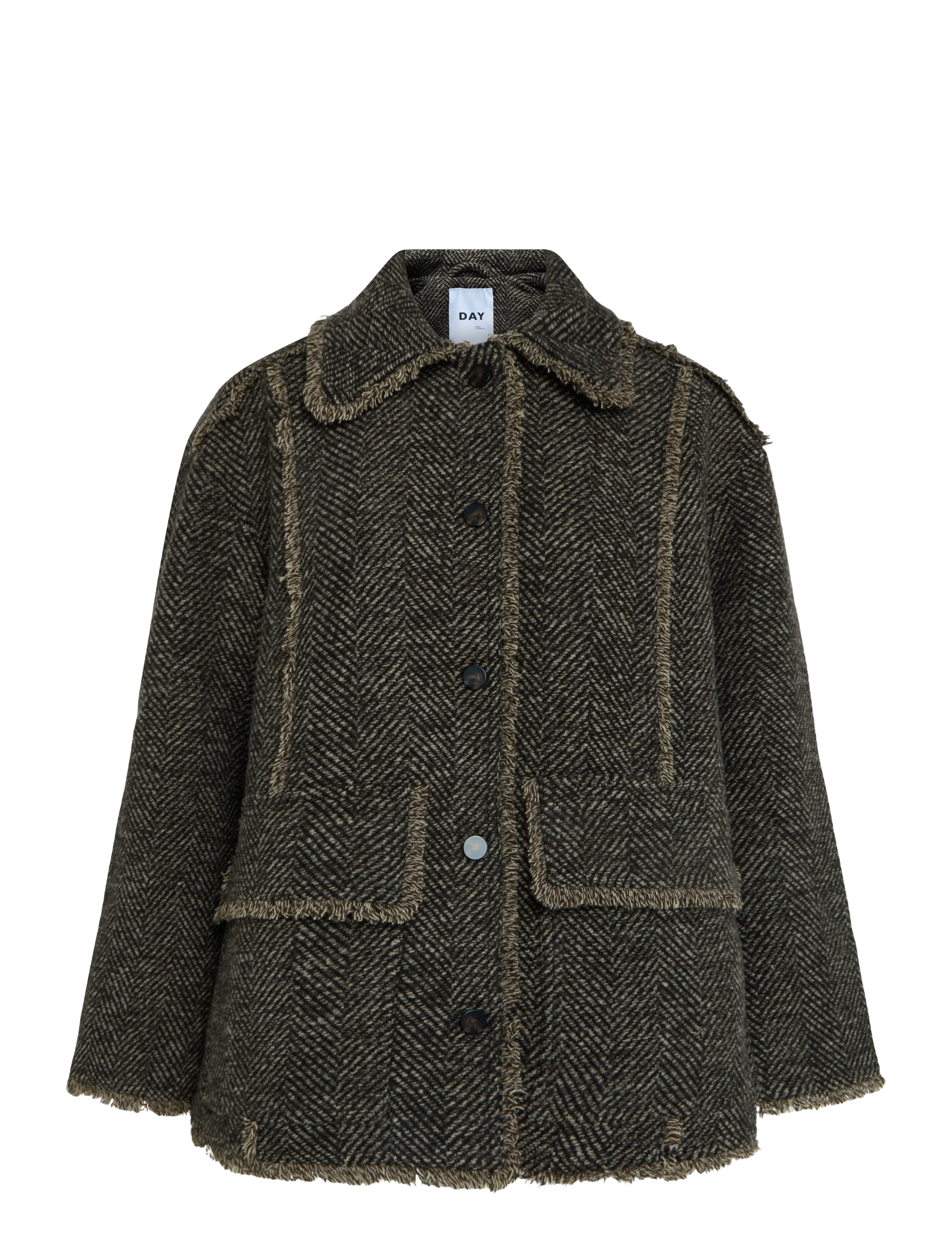 Day Birger et Mikkelsen - DAYHarry - Wool Structure - tunna kappor - brown twill - 1