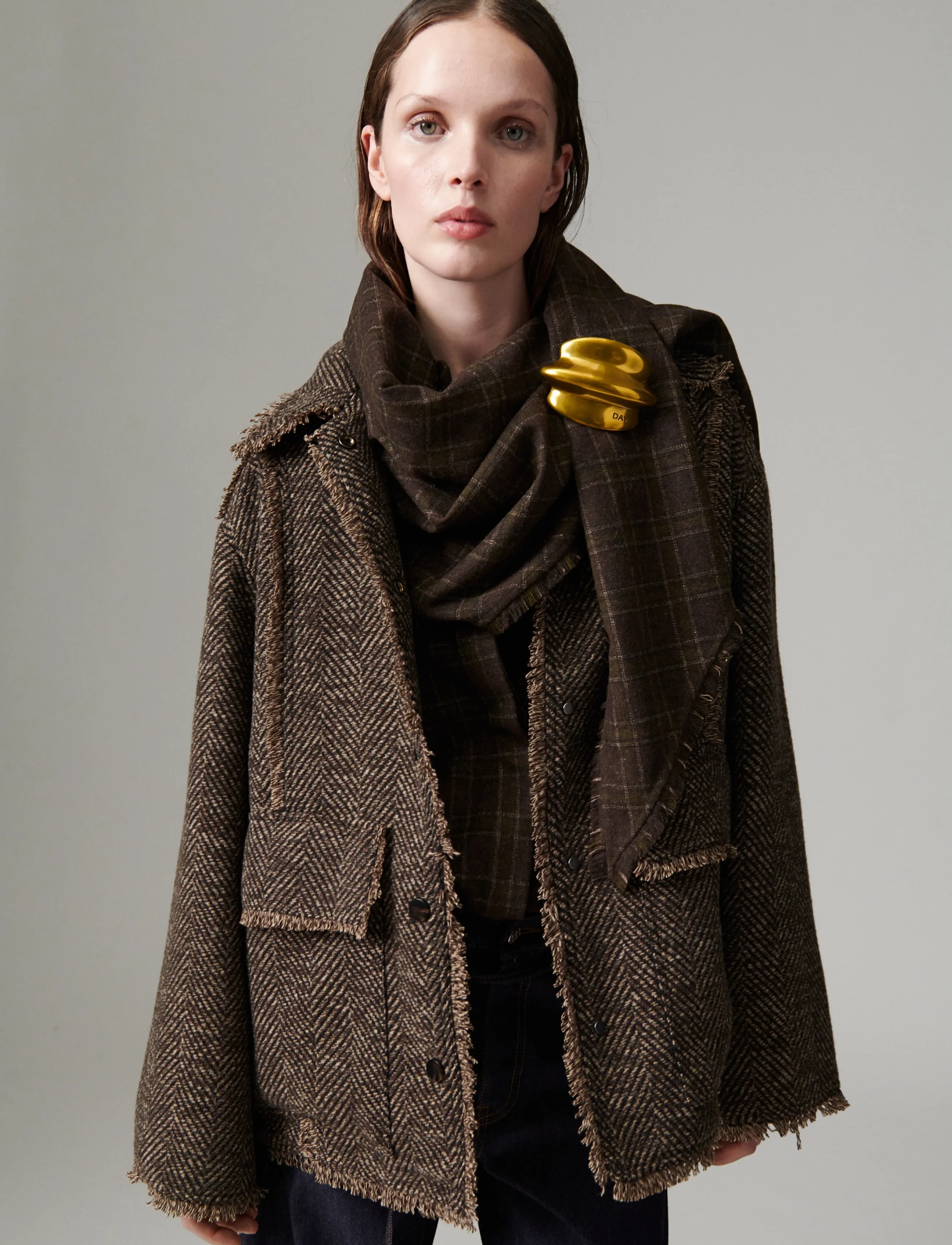 Day Birger et Mikkelsen DAYHarry - Wool Structure - Modetrender - BROWN TWILL / brown