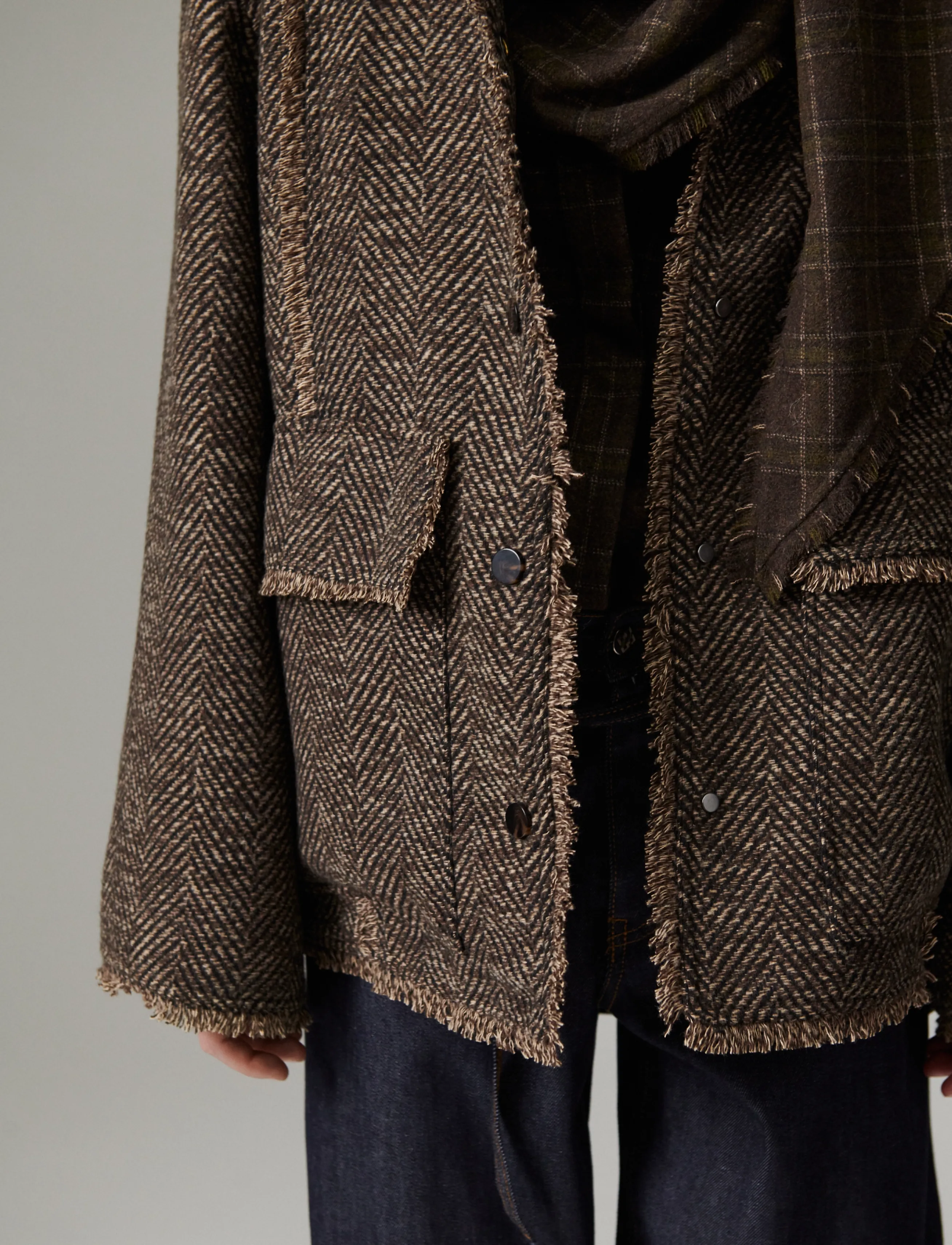 Day Birger et Mikkelsen - DAYHarry - Wool Structure - tunna kappor - brown twill - 3