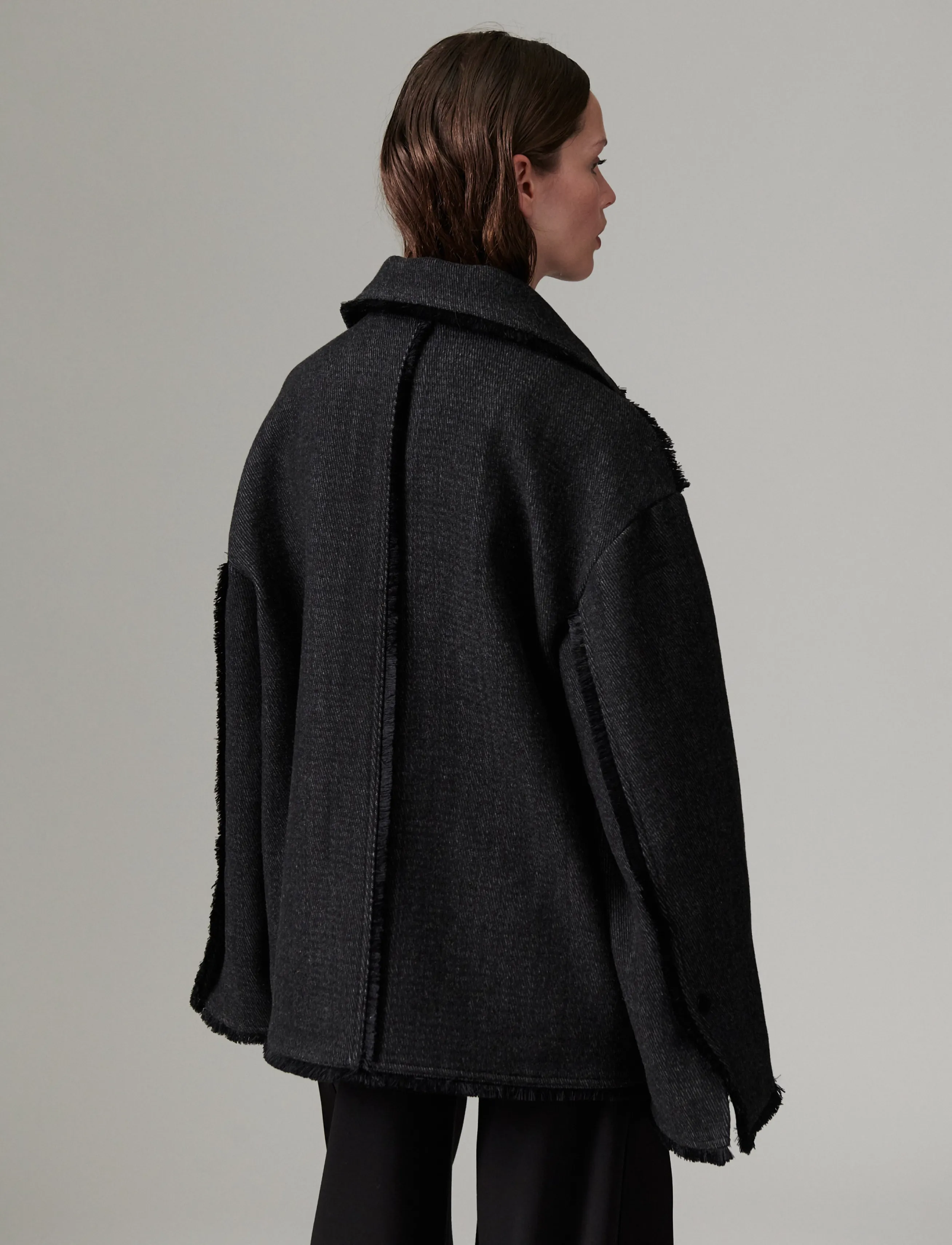 Day Birger et Mikkelsen - DAYHarry - Wool Structure - tunna kappor - grey twill - 3