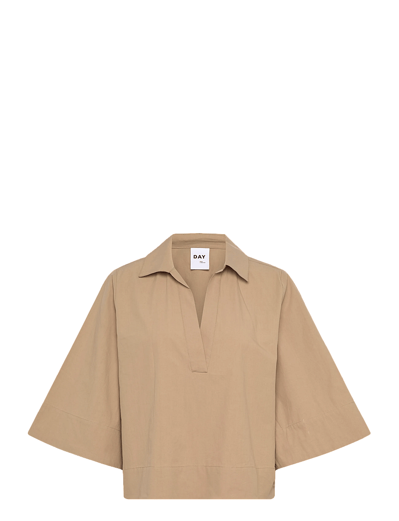 Day Birger et Mikkelsen - DAYLuma- Cottaline - kortærmede bluser - taupe - 1