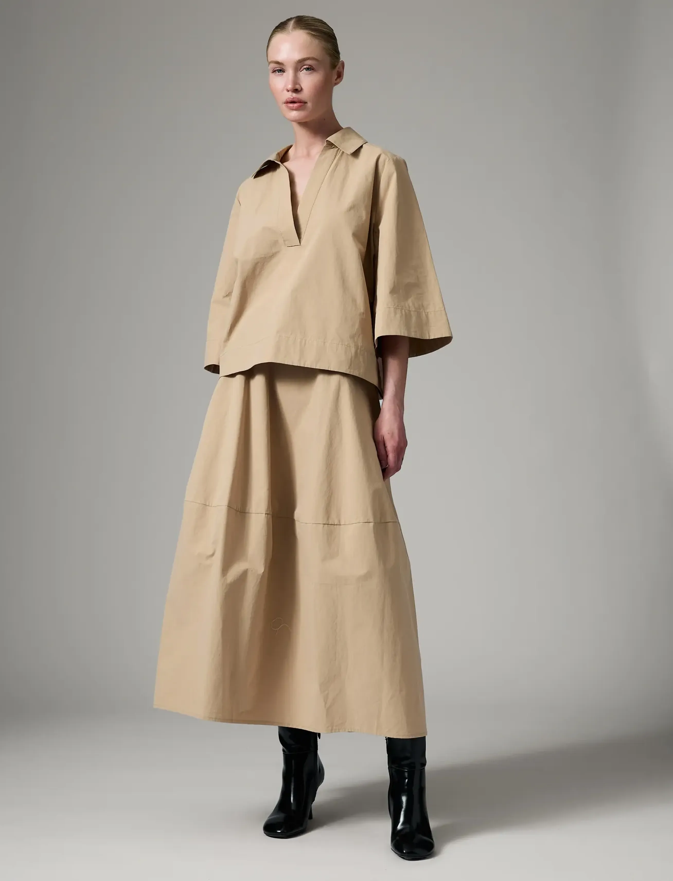 Day Birger et Mikkelsen - DAYLuma- Cottaline - lühikeste varrukatega pluusid - taupe - 4