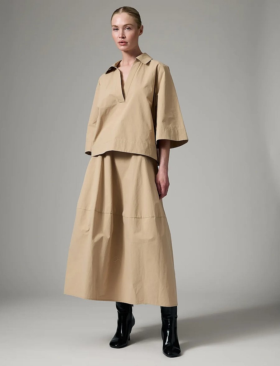 Day Birger et Mikkelsen - DAYLuma- Cottaline - short-sleeved blouses - taupe - 4