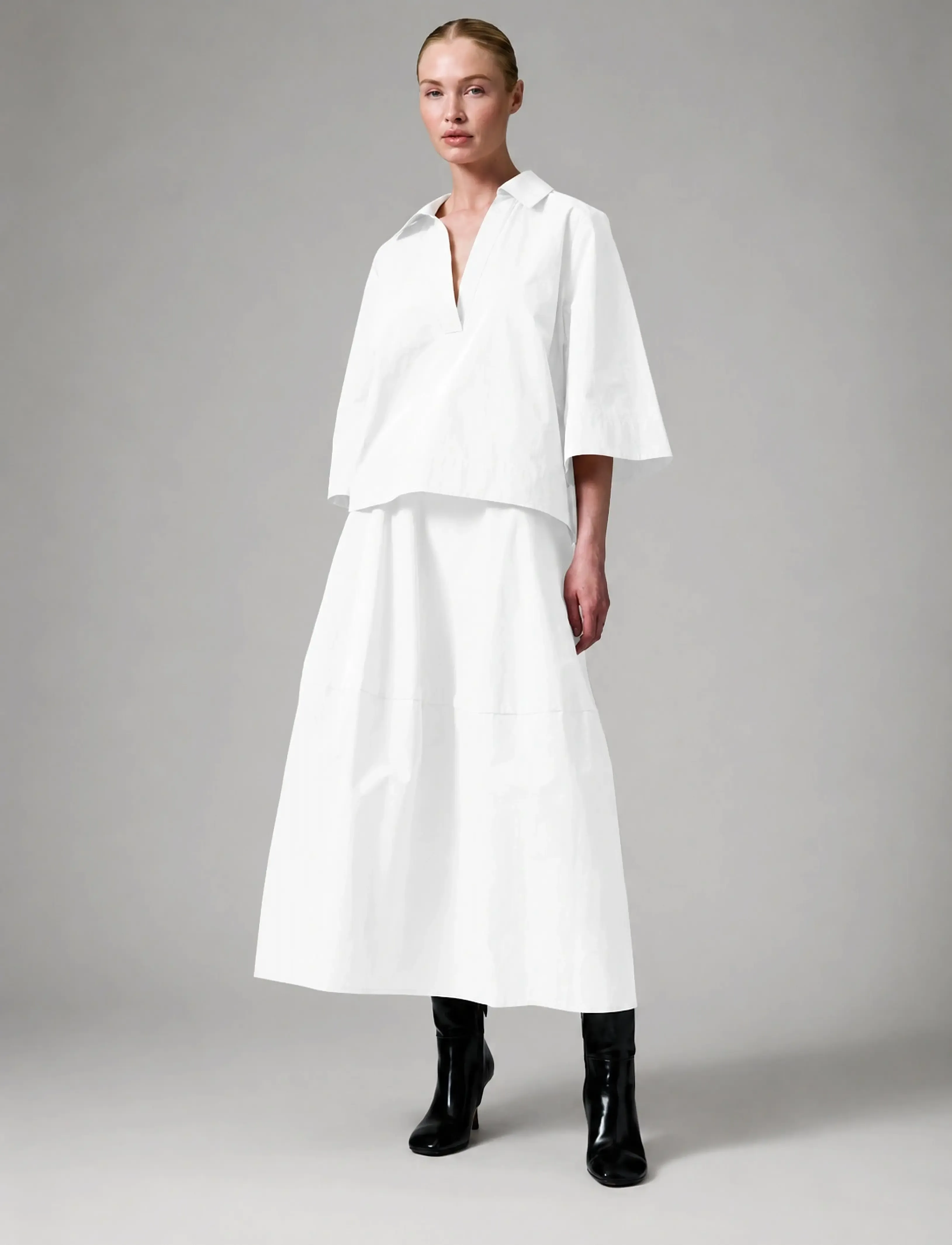 Day Birger et Mikkelsen DAYPipa- Cottaline - Midi skirts - BRILLIANT WHITE / white