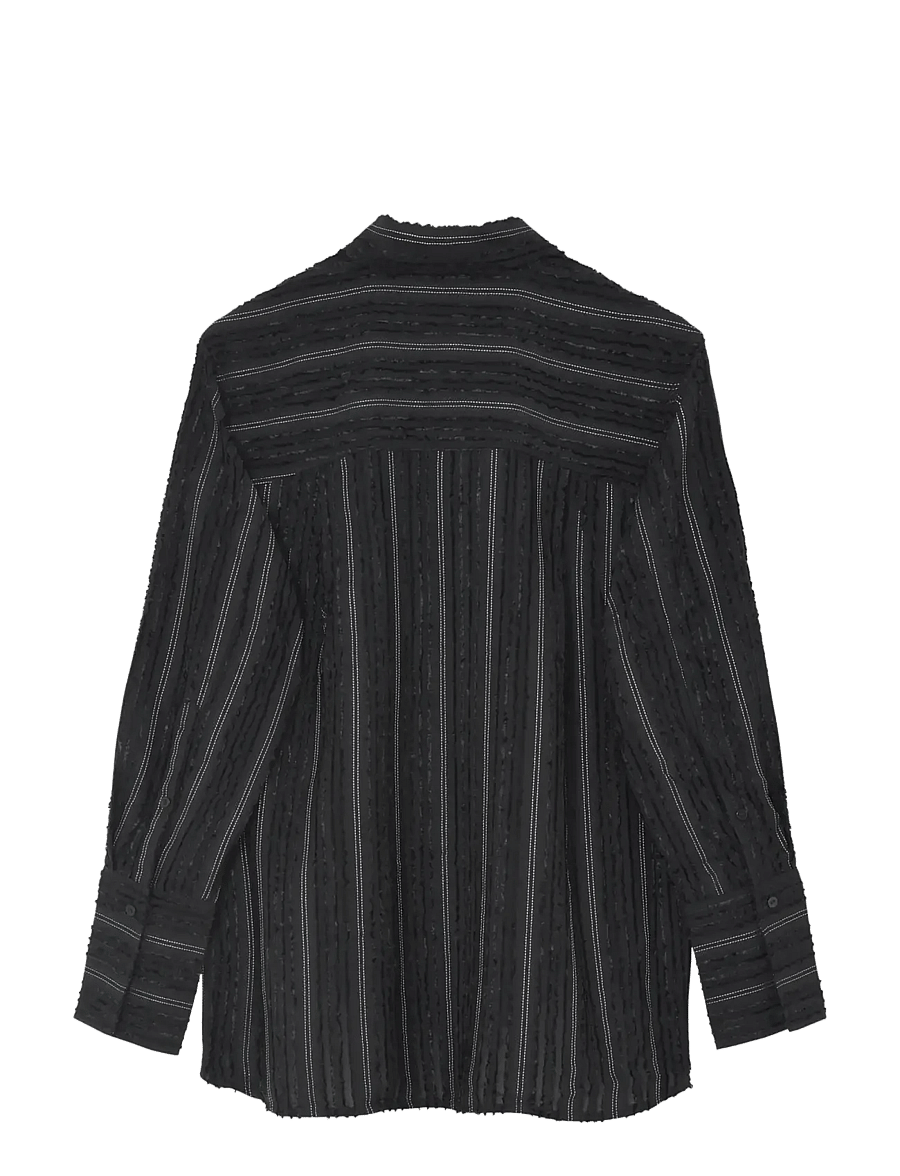 Day Birger et Mikkelsen - DAYZoe - Raw Stripes - långärmade skjortor - black - 1