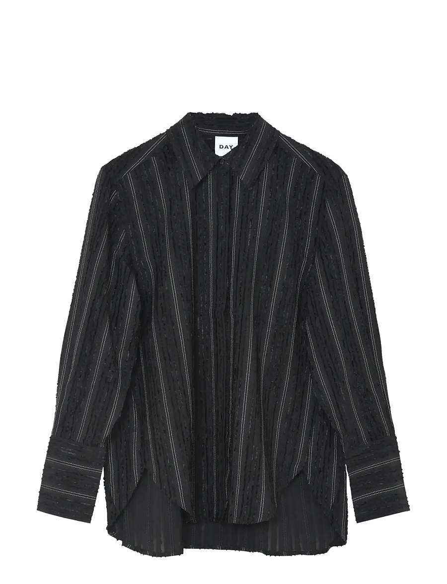 Day Birger et Mikkelsen - DAYZoe - Raw Stripes - långärmade skjortor - black - 2