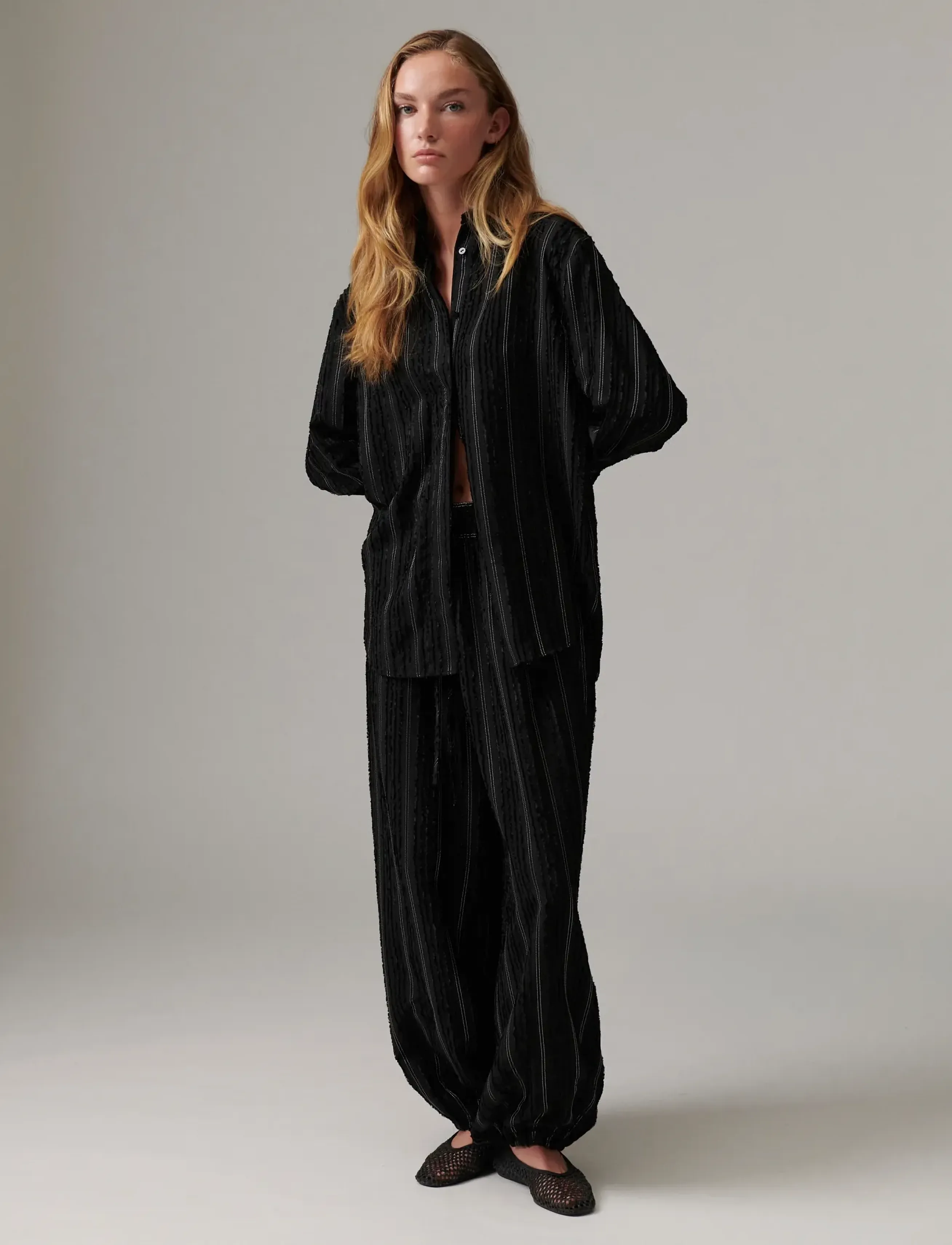 Day Birger et Mikkelsen - DAYZoe - Raw Stripes - långärmade skjortor - black - 5