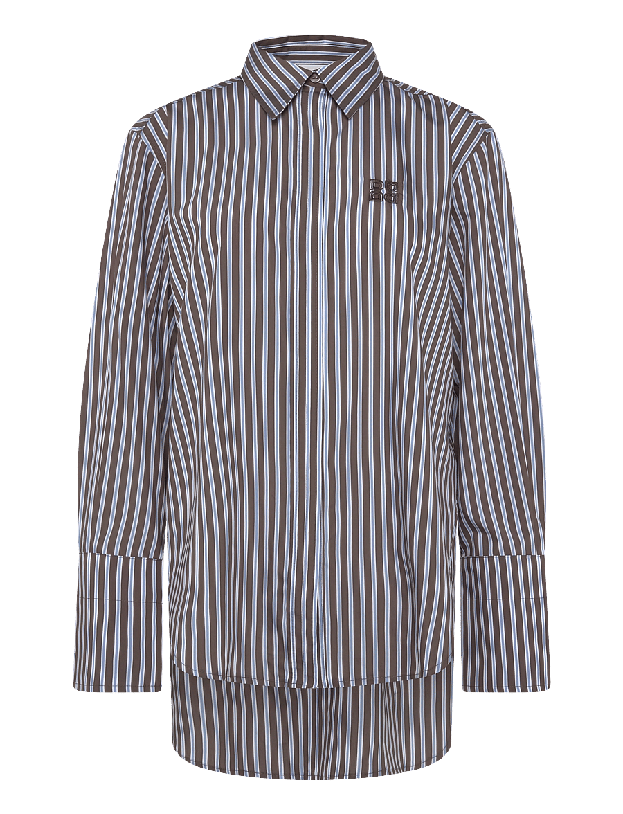Day Birger et Mikkelsen - DAYZoe - Ligne - langärmlige hemden - brown stripe - 1