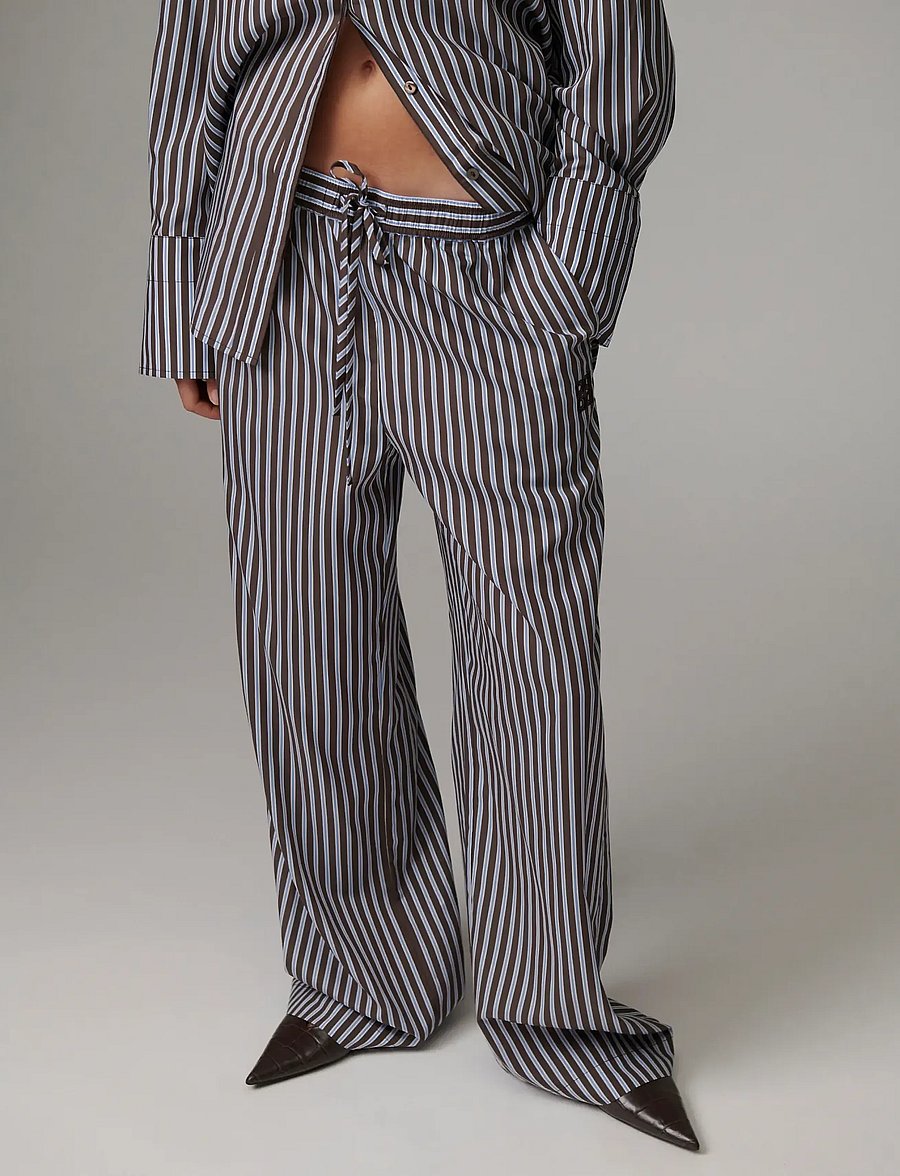 Day Birger et Mikkelsen - DAYZena - Ligne - hosen mit weitem bein - brown stripe - 0