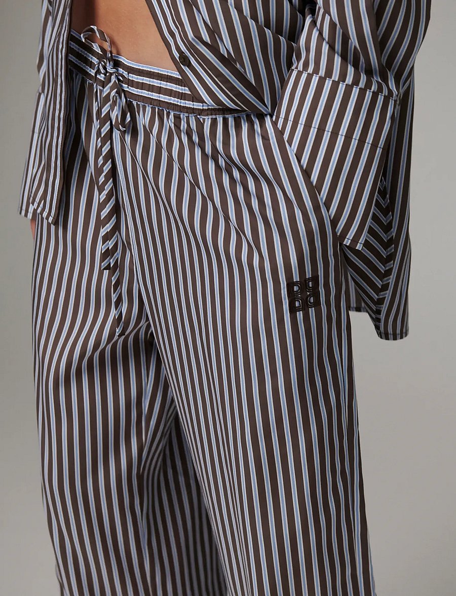 Day Birger et Mikkelsen - DAYZena - Ligne - hosen mit weitem bein - brown stripe - 3