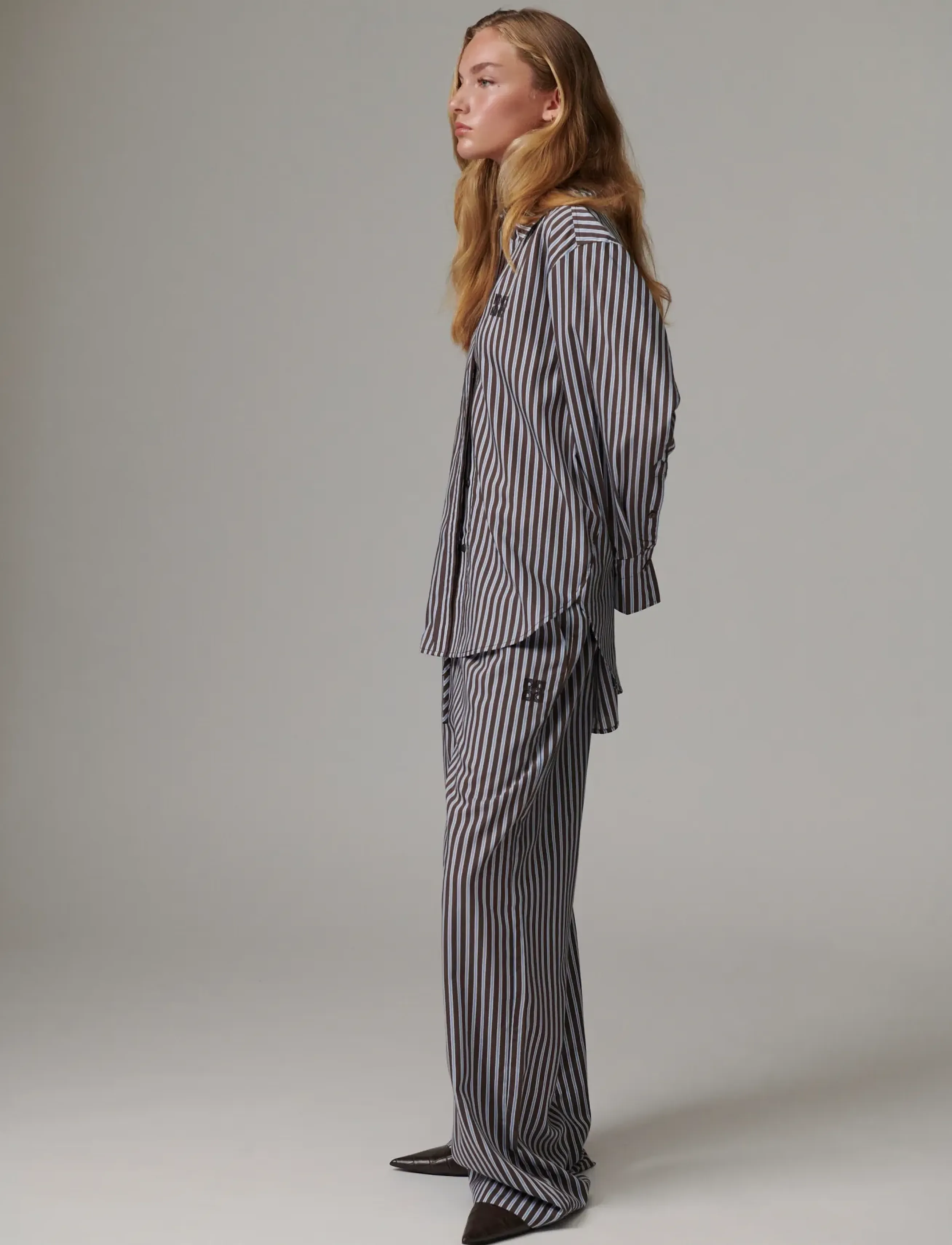Day Birger et Mikkelsen - DAYZena - Ligne - hosen mit weitem bein - brown stripe - 5