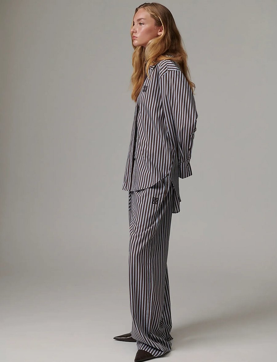 Day Birger et Mikkelsen - DAYZena - Ligne - hosen mit weitem bein - brown stripe - 5