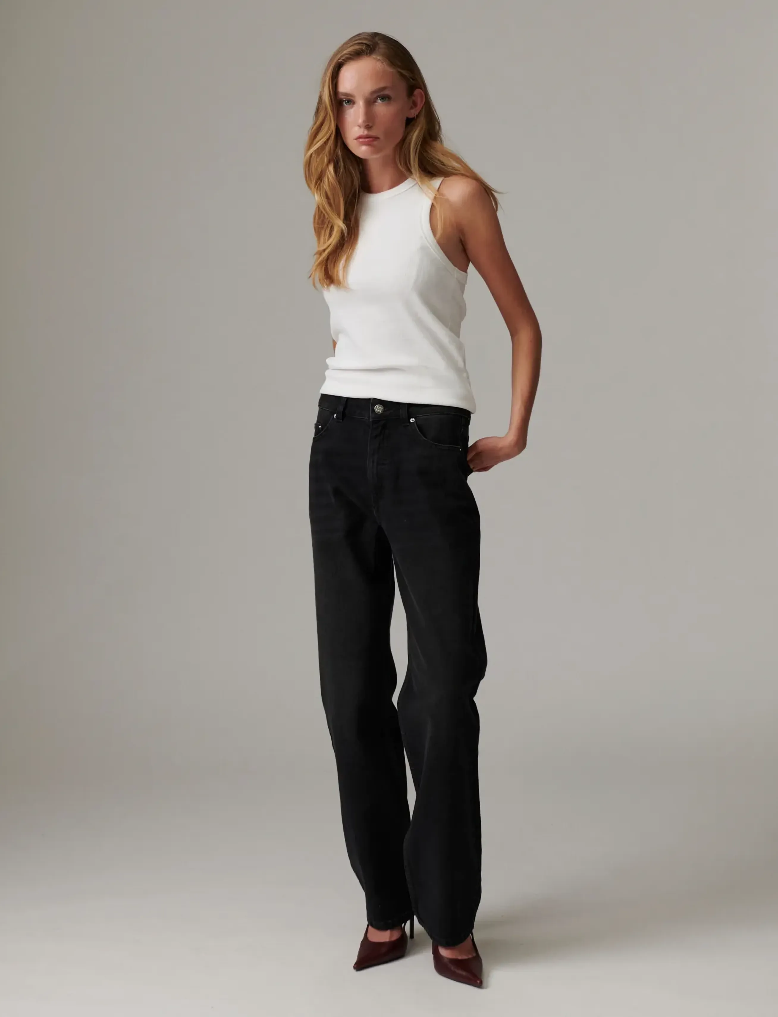 DAY BIRGER ET MIKKELSEN Dayriven Soft Denim Structure raka jeans dam – bild 2