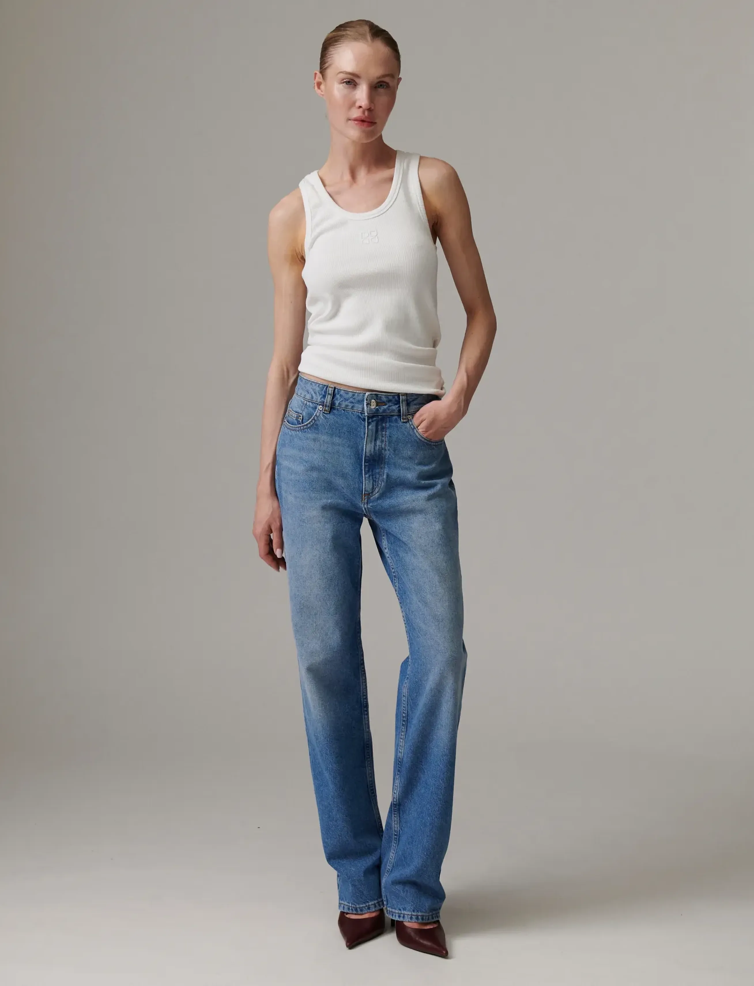 Day Birger et Mikkelsen - DAYRiven - Soft Denim Structure - straight jeans - washed blue - 3