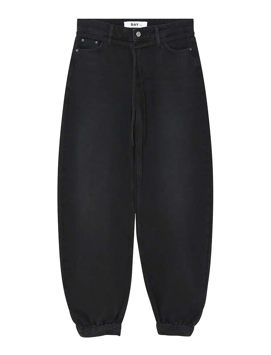 Day Birger et Mikkelsen - DAYBlaire Cuff - Soft Denim Structu - barrel jeans - washed black - 1