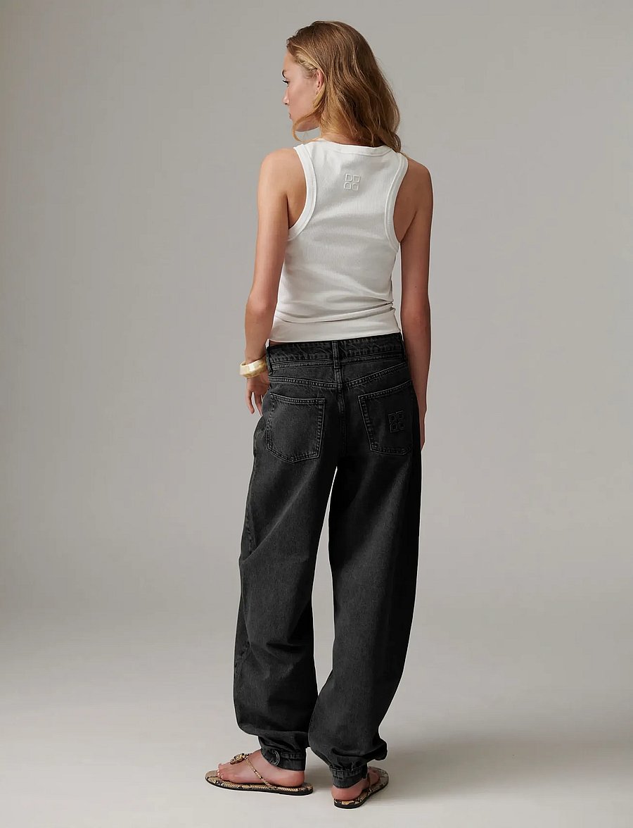 Day Birger et Mikkelsen - DAYBlaire Cuff - Soft Denim Structu - barrel jeans - washed black - 3