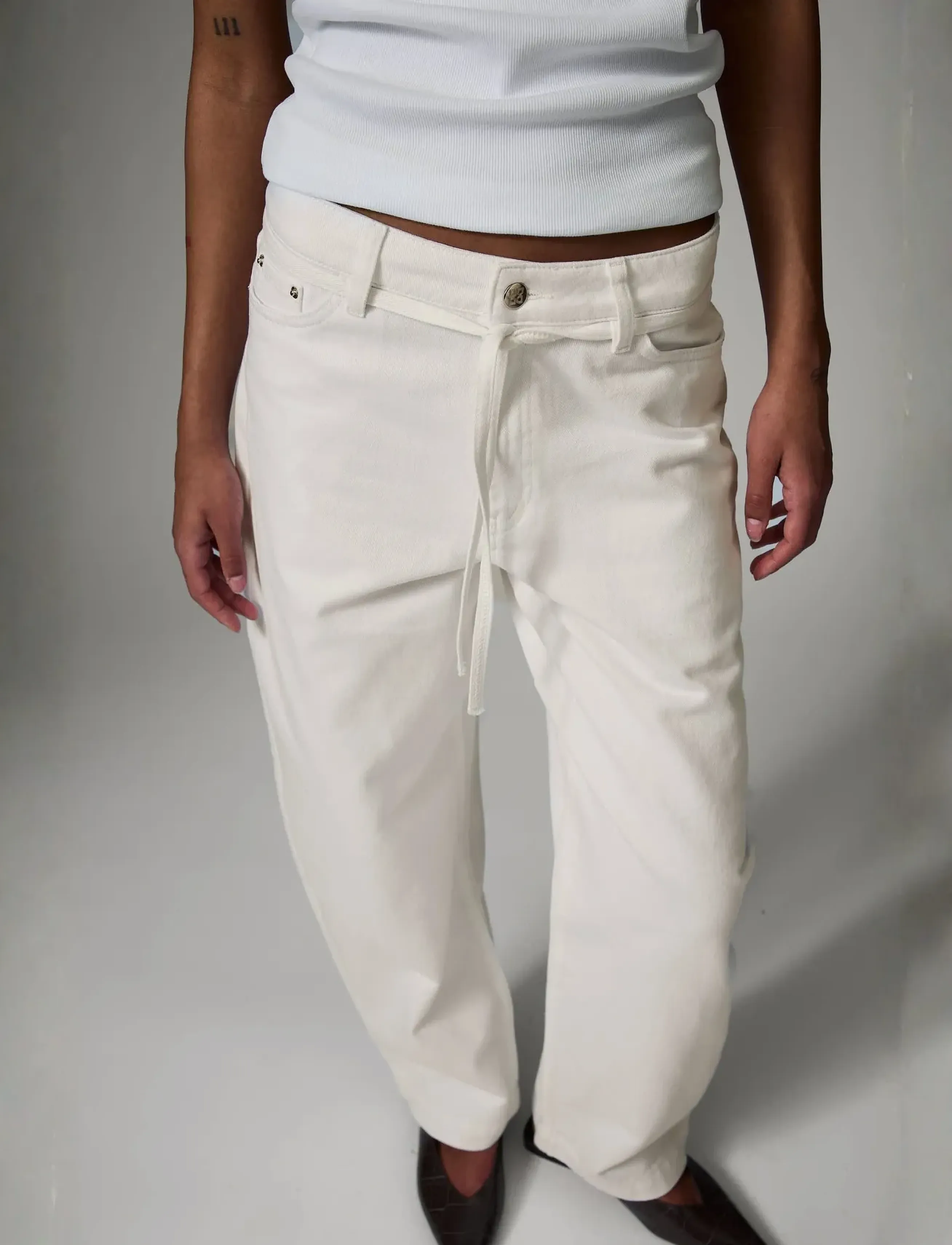Day Birger et Mikkelsen Blaire Soft White Denim, 40, Jeans, Creme - Barrel Frauen