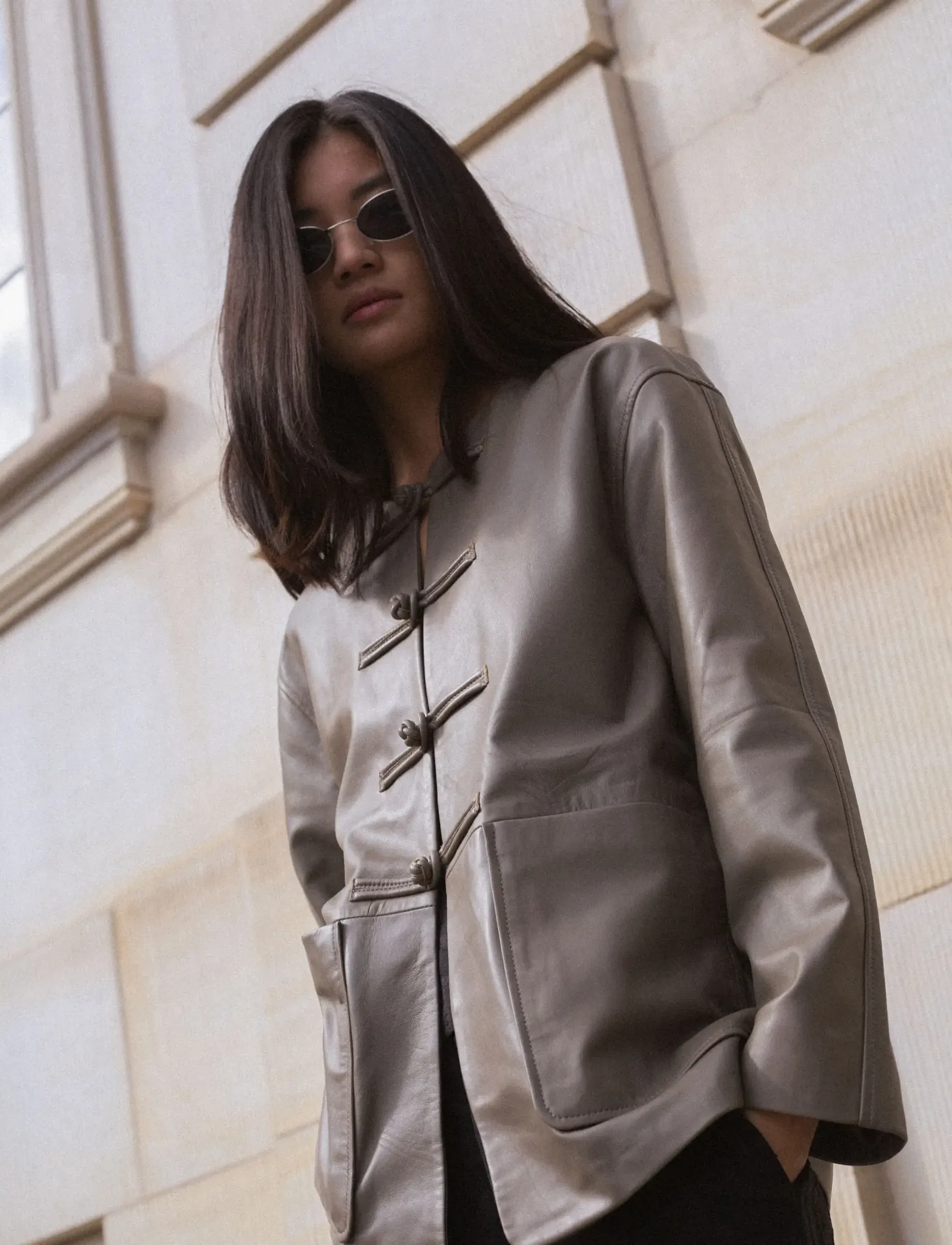 Day Birger et Mikkelsen DAYSiaa - Soft Lamb Leather - Jackets & Coats - WALNUT / brown
