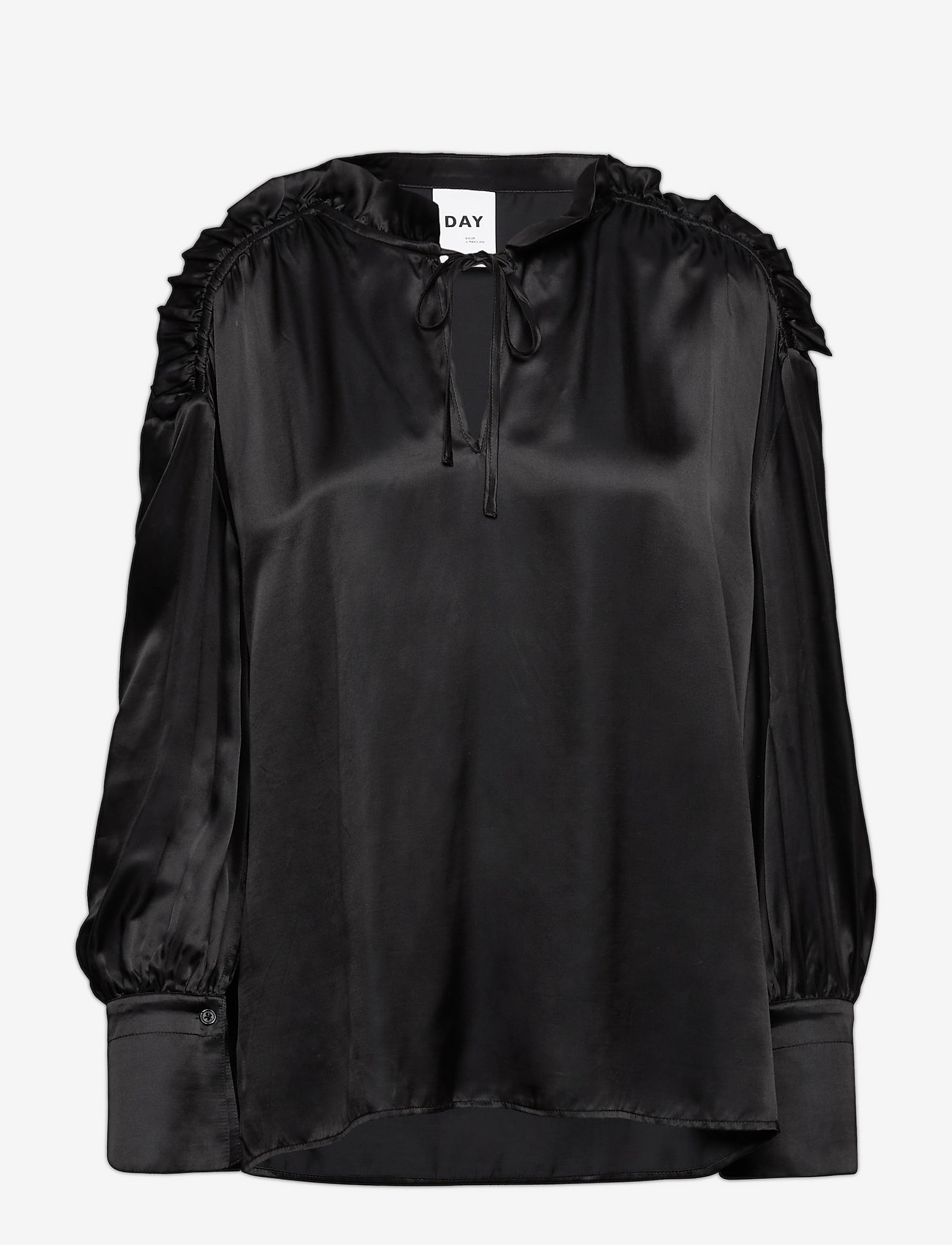 Day Birger et Mikkelsen - Amelia - Silk Blend - long-sleeved blouses - black - 0