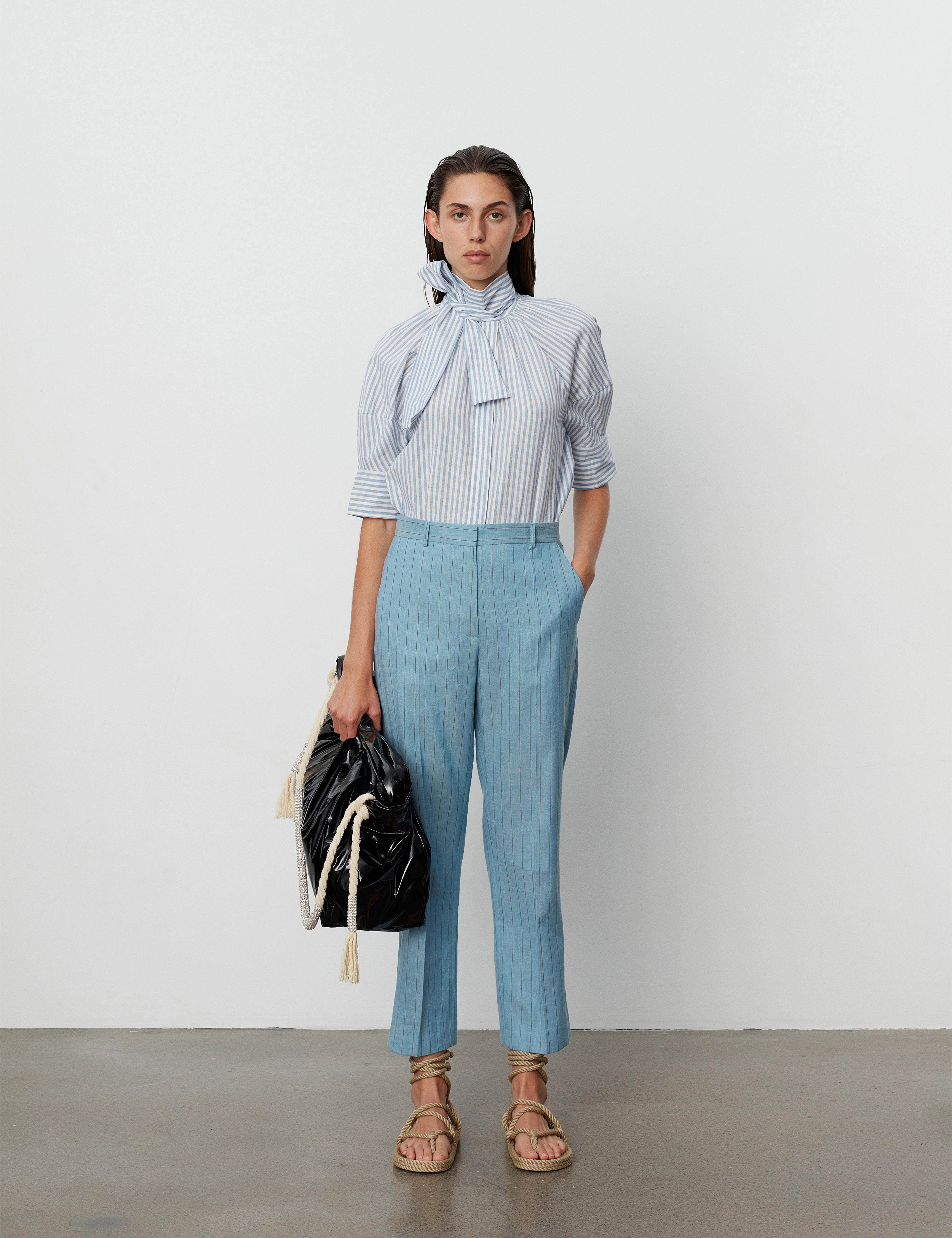 Day Birger et Mikkelsen - Classic Lady - Summer Pinstripe - light sky - 3