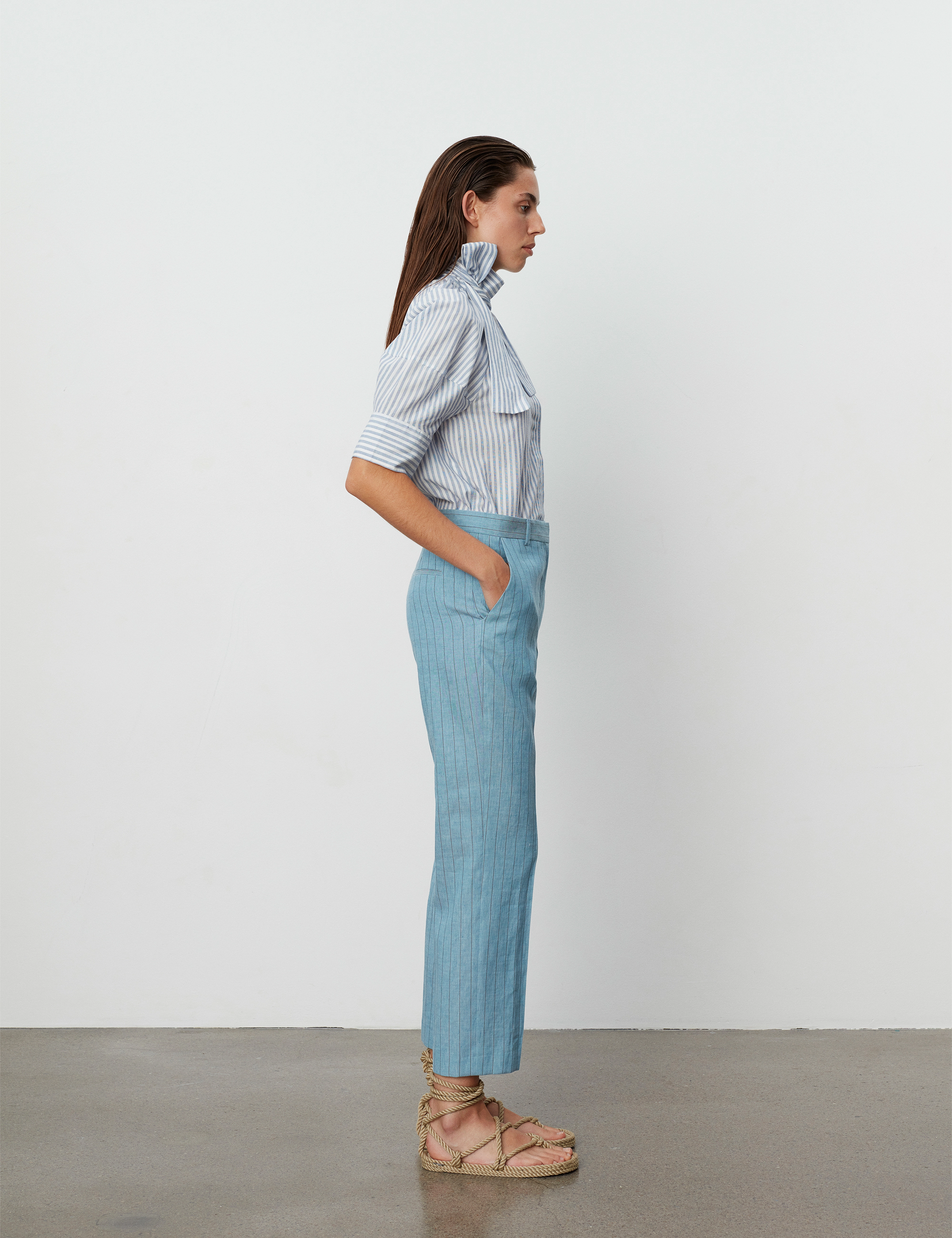 Day Birger et Mikkelsen - Classic Lady - Summer Pinstripe - light sky - 4
