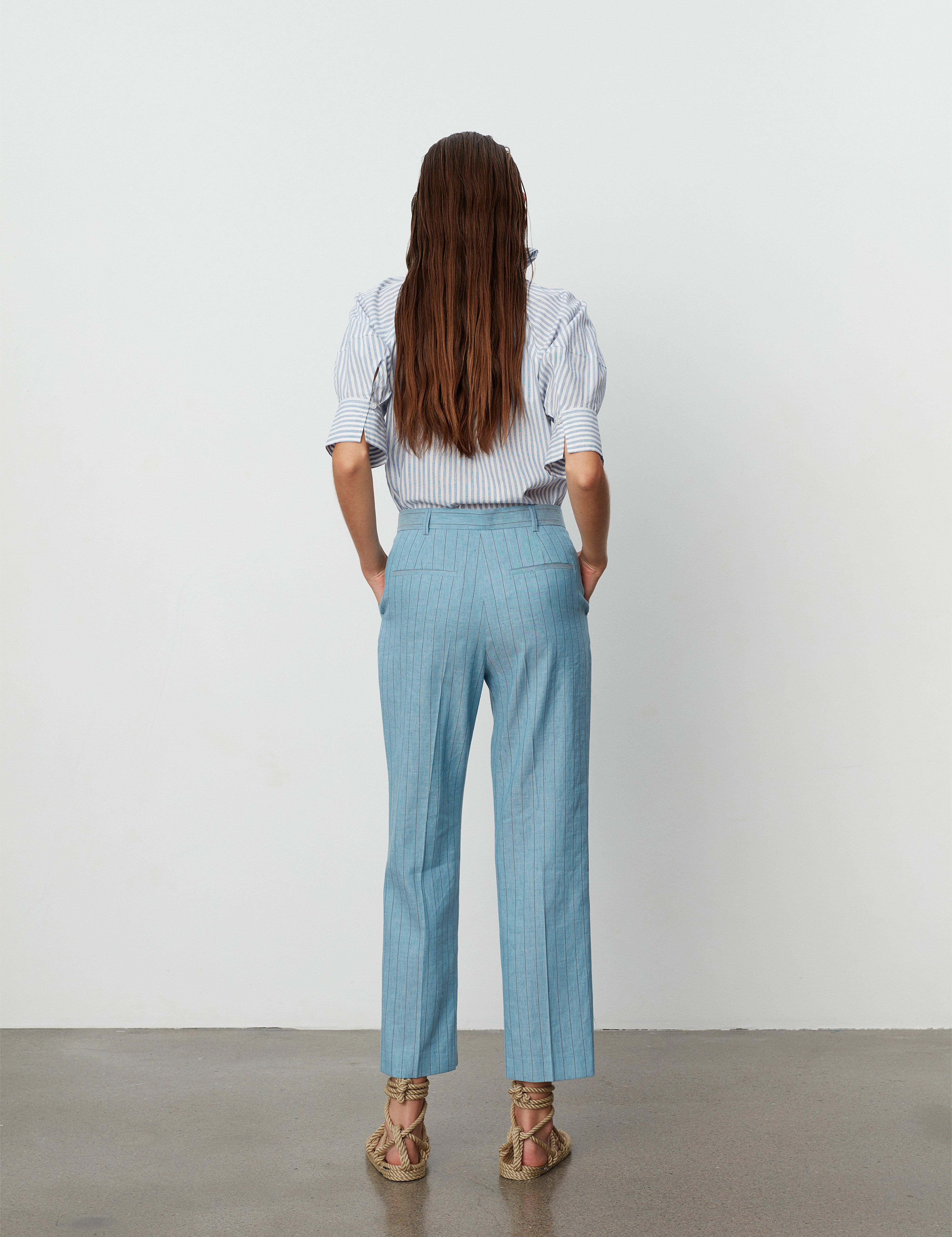 Day Birger et Mikkelsen - Classic Lady - Summer Pinstripe - light sky - 5
