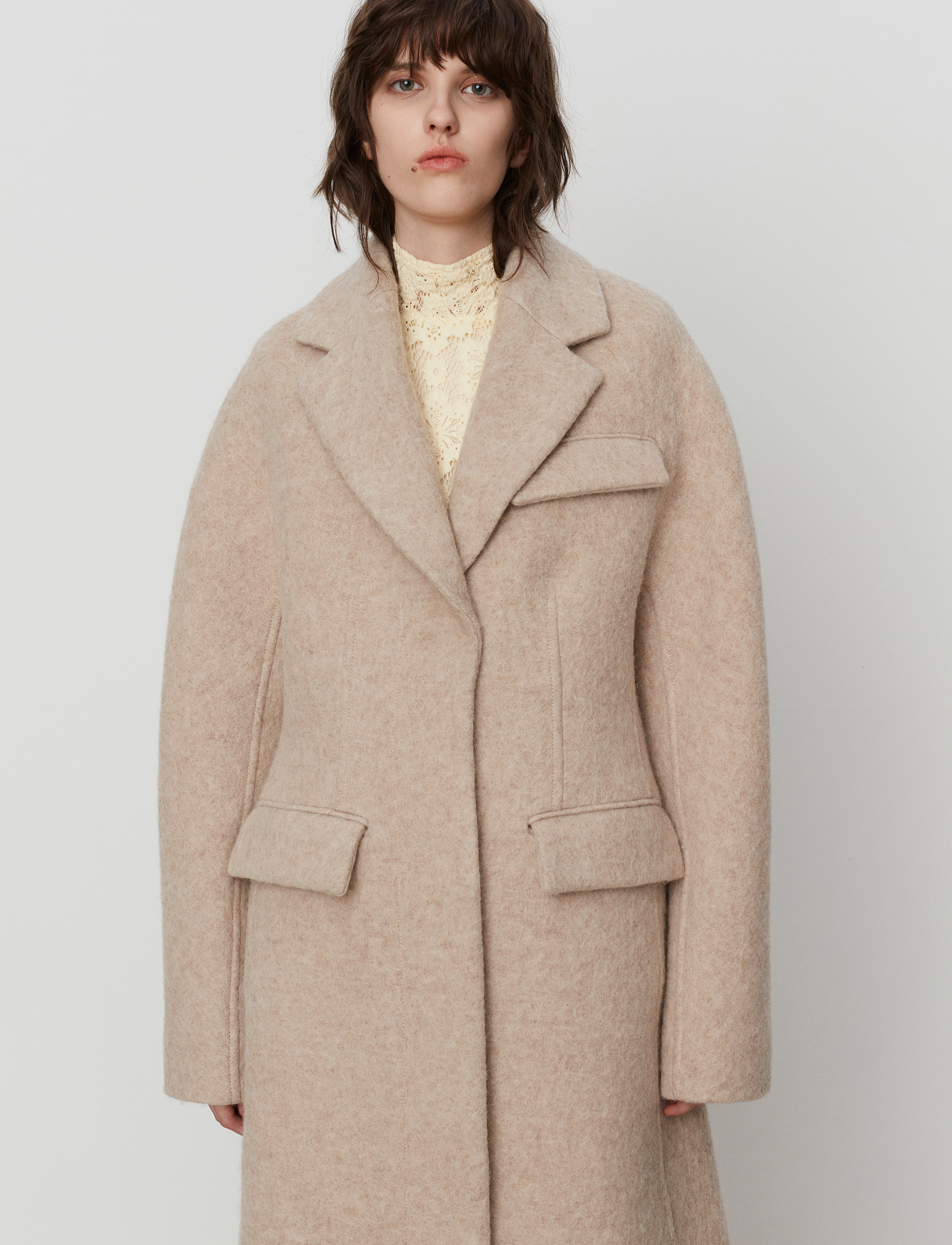 Day Birger et Mikkelsen - Sigga - Fluffy Wool Blend - pale khaki - 5