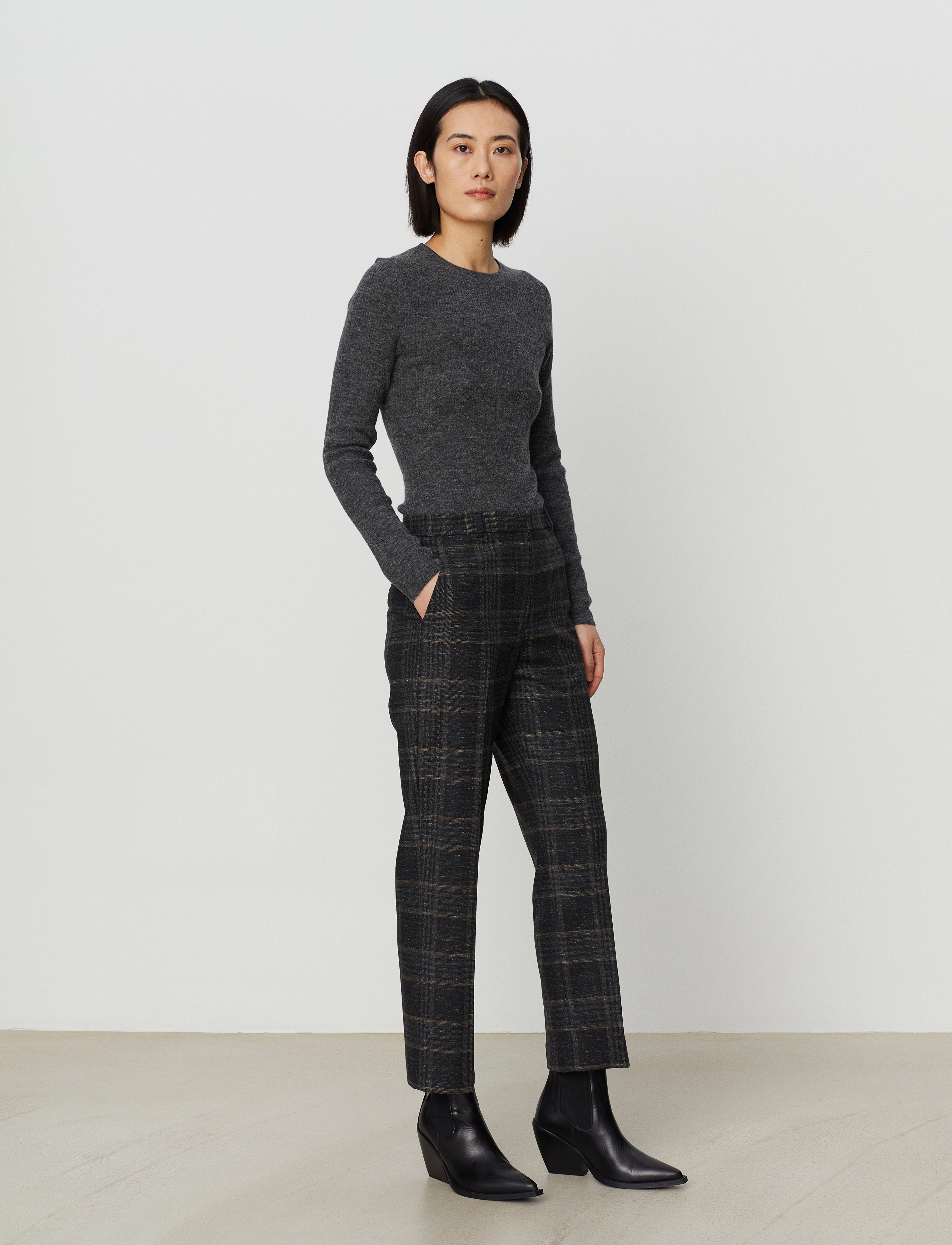 Day Birger et Mikkelsen - Classic Lady - Wonderful Check - dark grey melange - 3