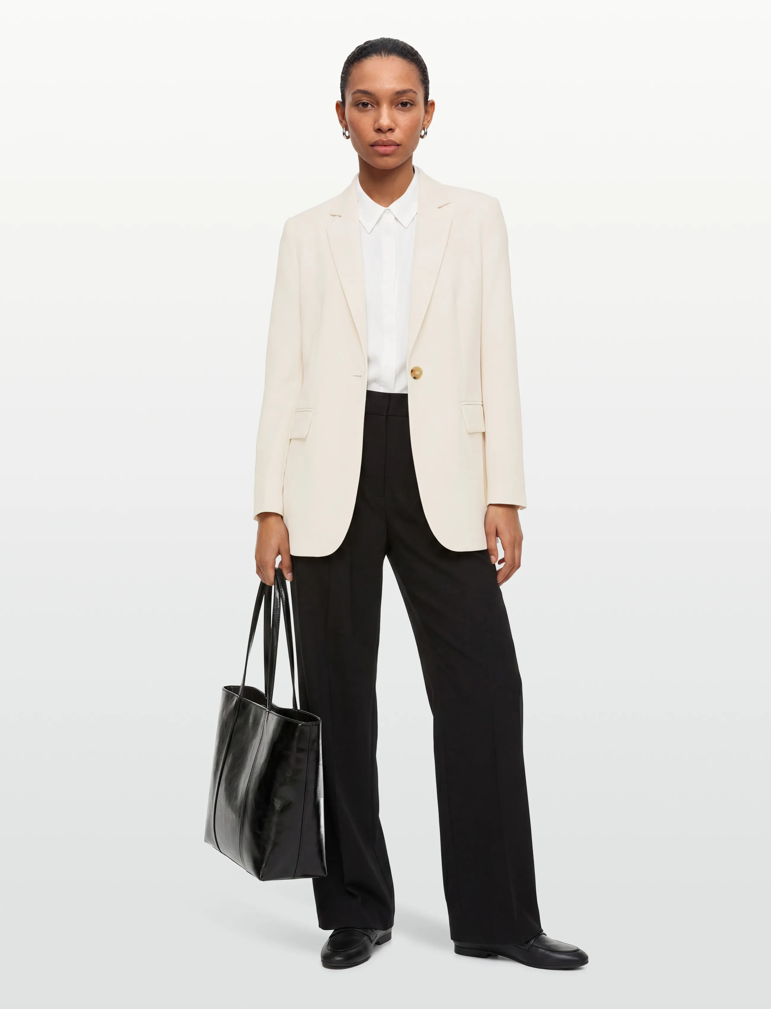 Day Birger et Mikkelsen Elton Classic Gabardine, 40, Blazer, Creme - Single Breasted Frauen