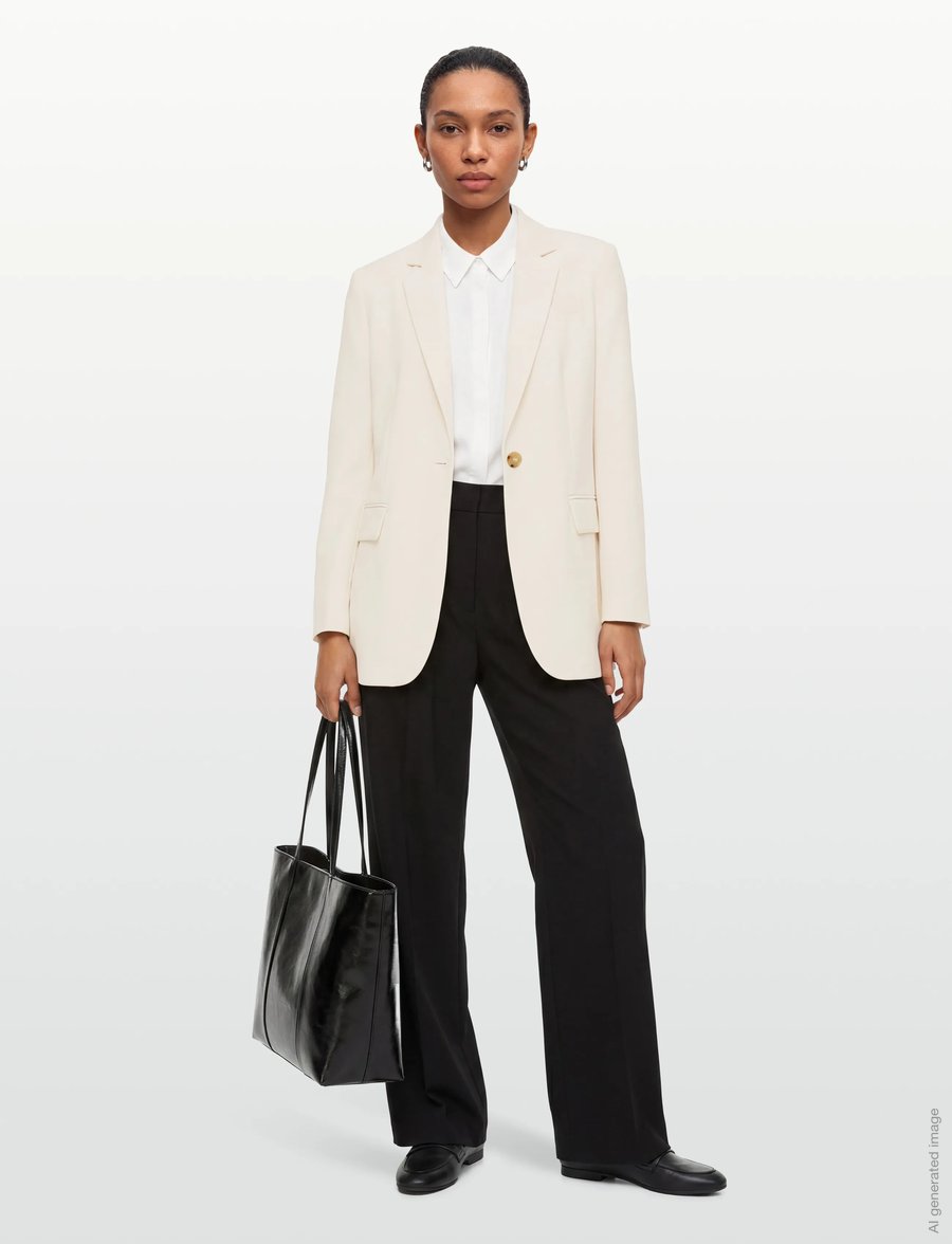 Day Birger et Mikkelsen - Elton - Classic Gabardine - Ühes joones nööpidega bleiserid - ivory shade - 0