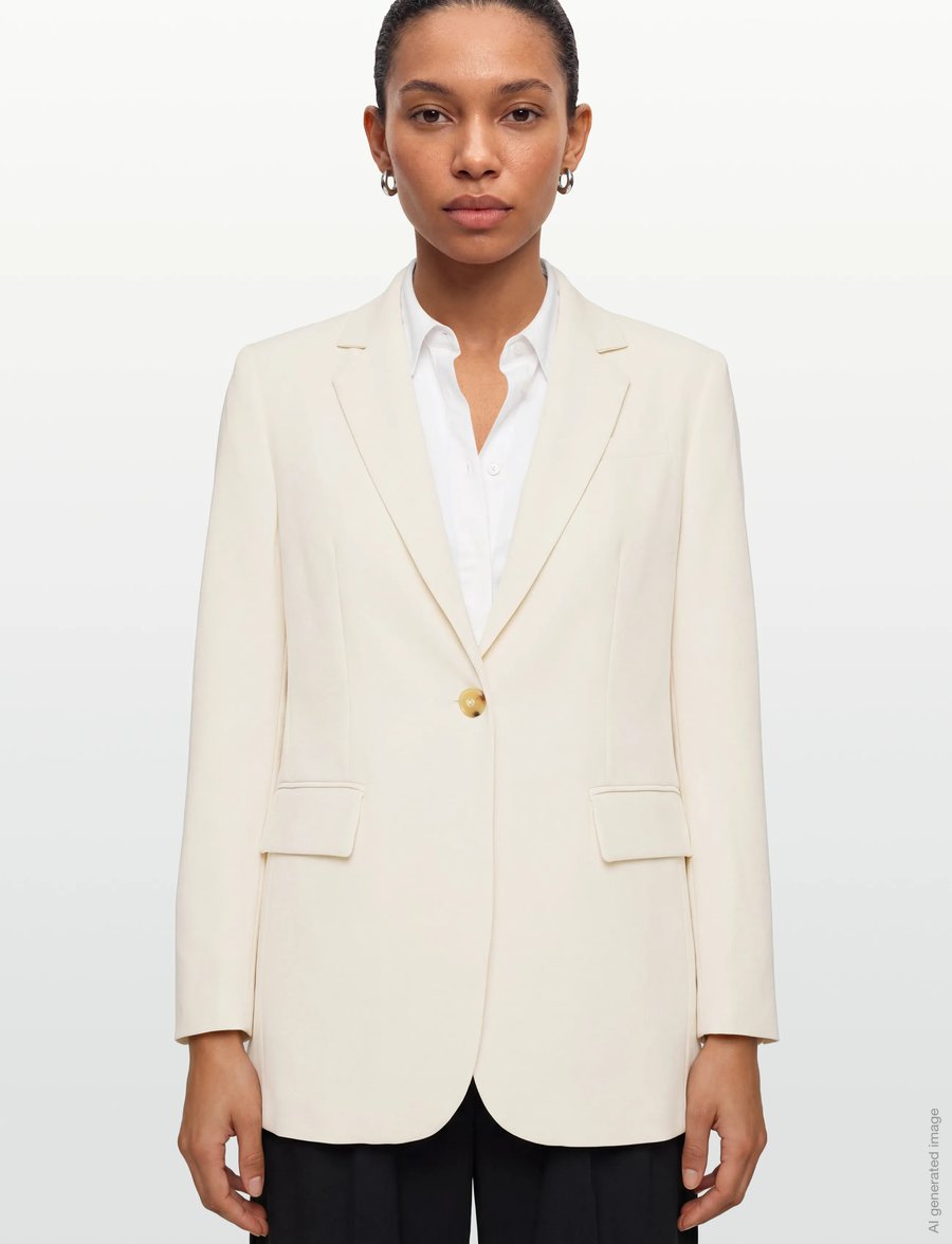 Day Birger et Mikkelsen - Elton - Classic Gabardine - Ühes joones nööpidega bleiserid - ivory shade - 3
