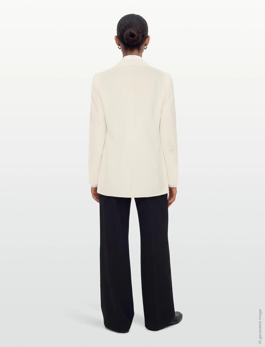 Day Birger et Mikkelsen - Elton - Classic Gabardine - Ühes joones nööpidega bleiserid - ivory shade - 4