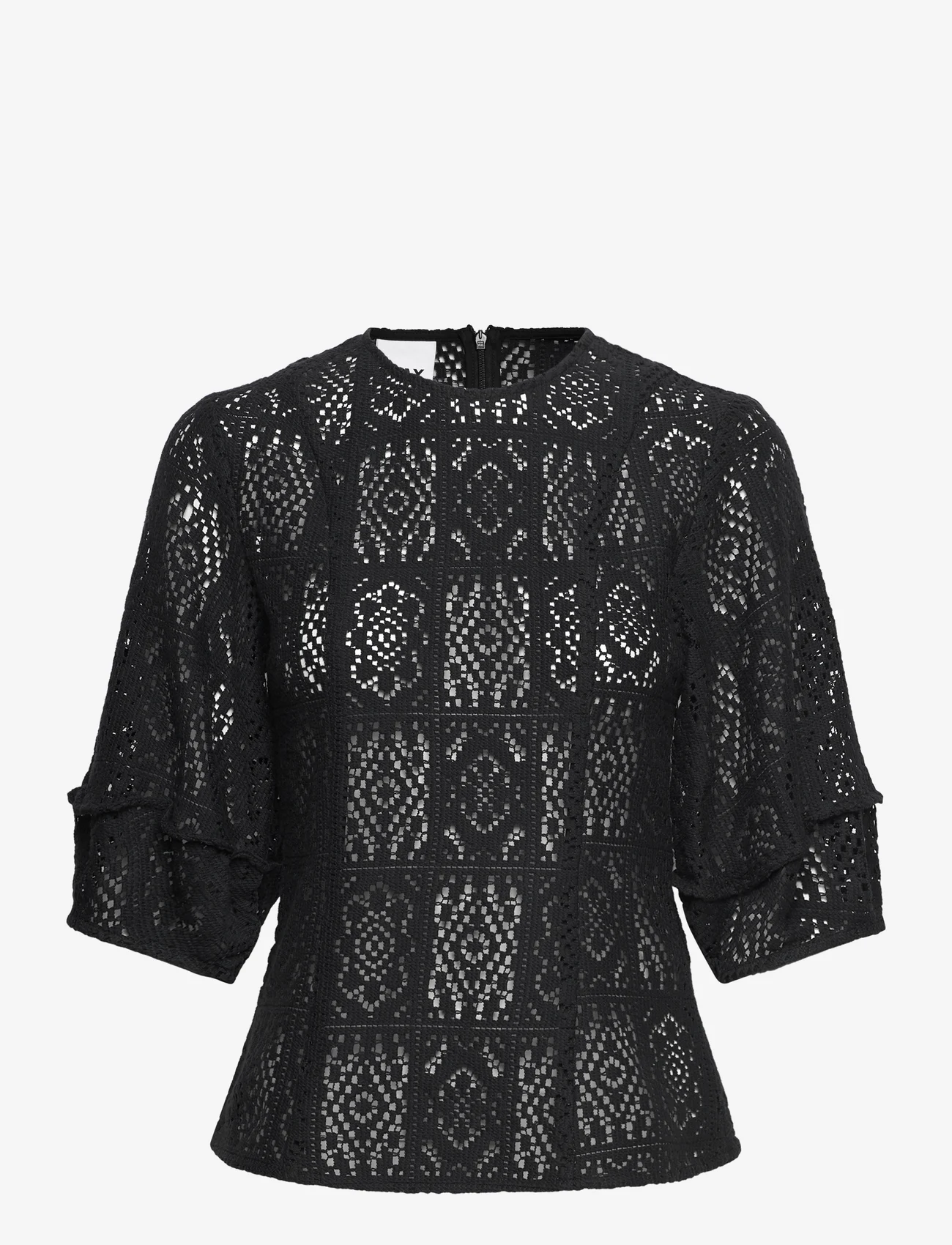 Day Birger et Mikkelsen - Cordelia - Cotton Crochet Lace - short-sleeved blouses - black - 0