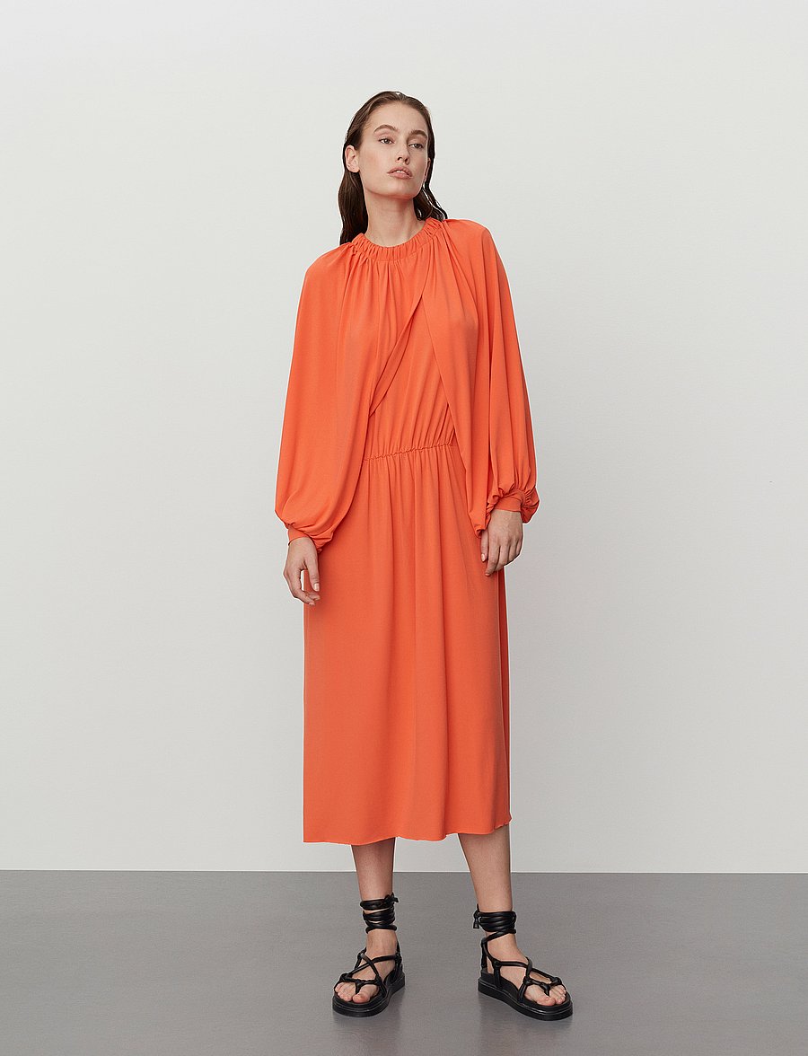 Day Birger et Mikkelsen - Fay - Delicate Stretch - midikleider - persimmon orange - 0