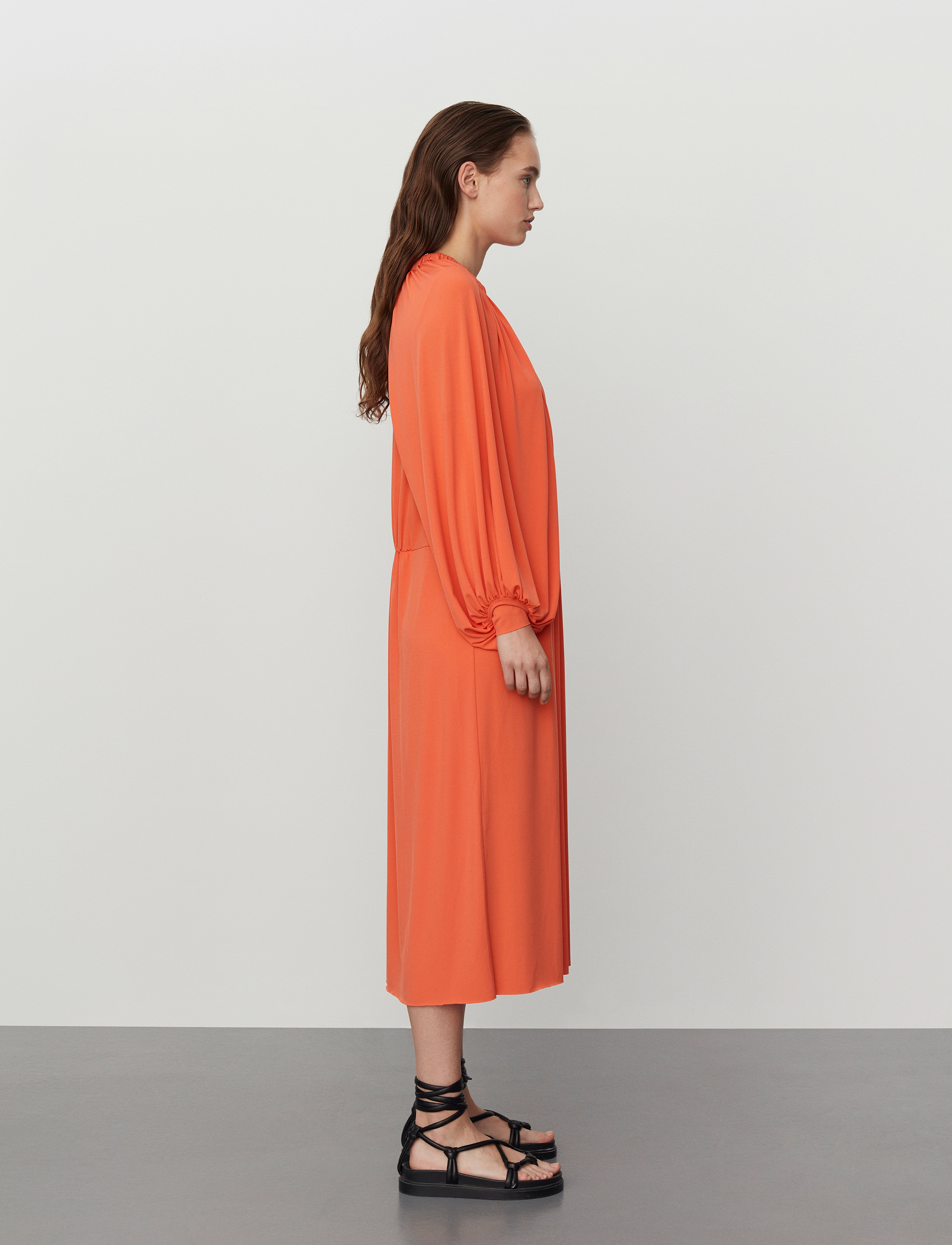 Day Birger et Mikkelsen - Fay - Delicate Stretch - midi kjoler - persimmon orange - 3