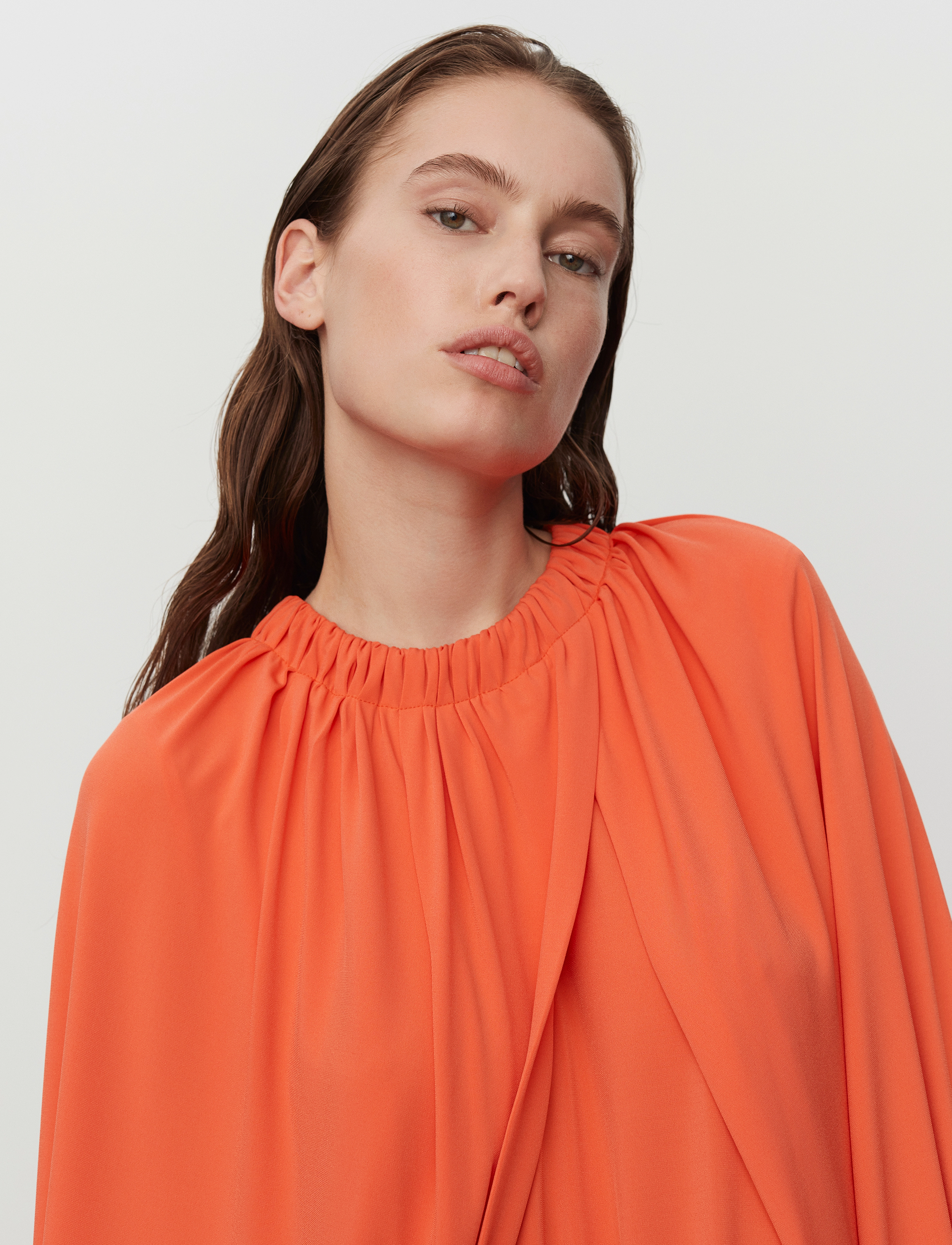 Day Birger et Mikkelsen - Fay - Delicate Stretch - midi kjoler - persimmon orange - 5
