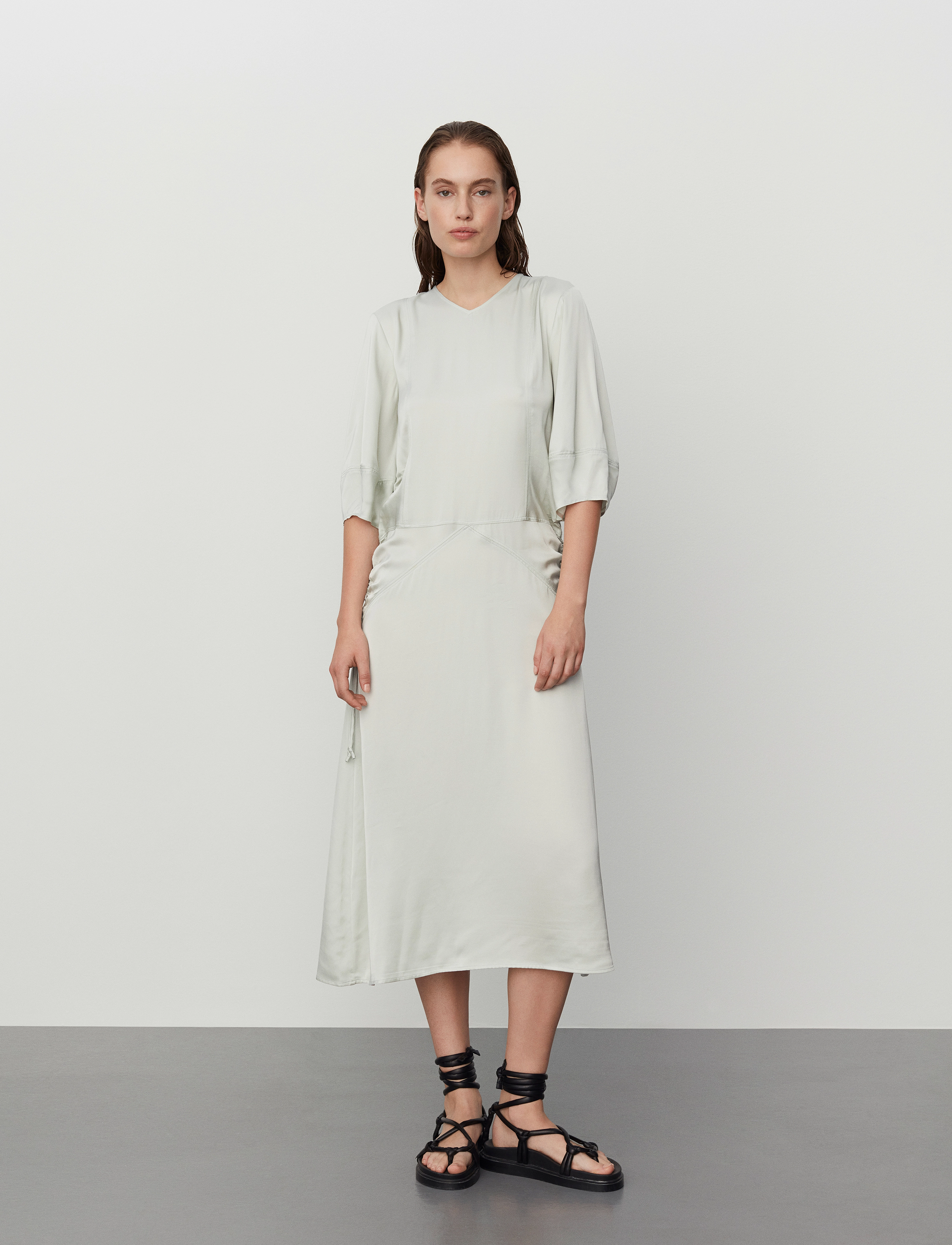 Day Birger et Mikkelsen Gia - Fluid Viscose, 36, White, Kjoler > Knælange Og Midi, Dame