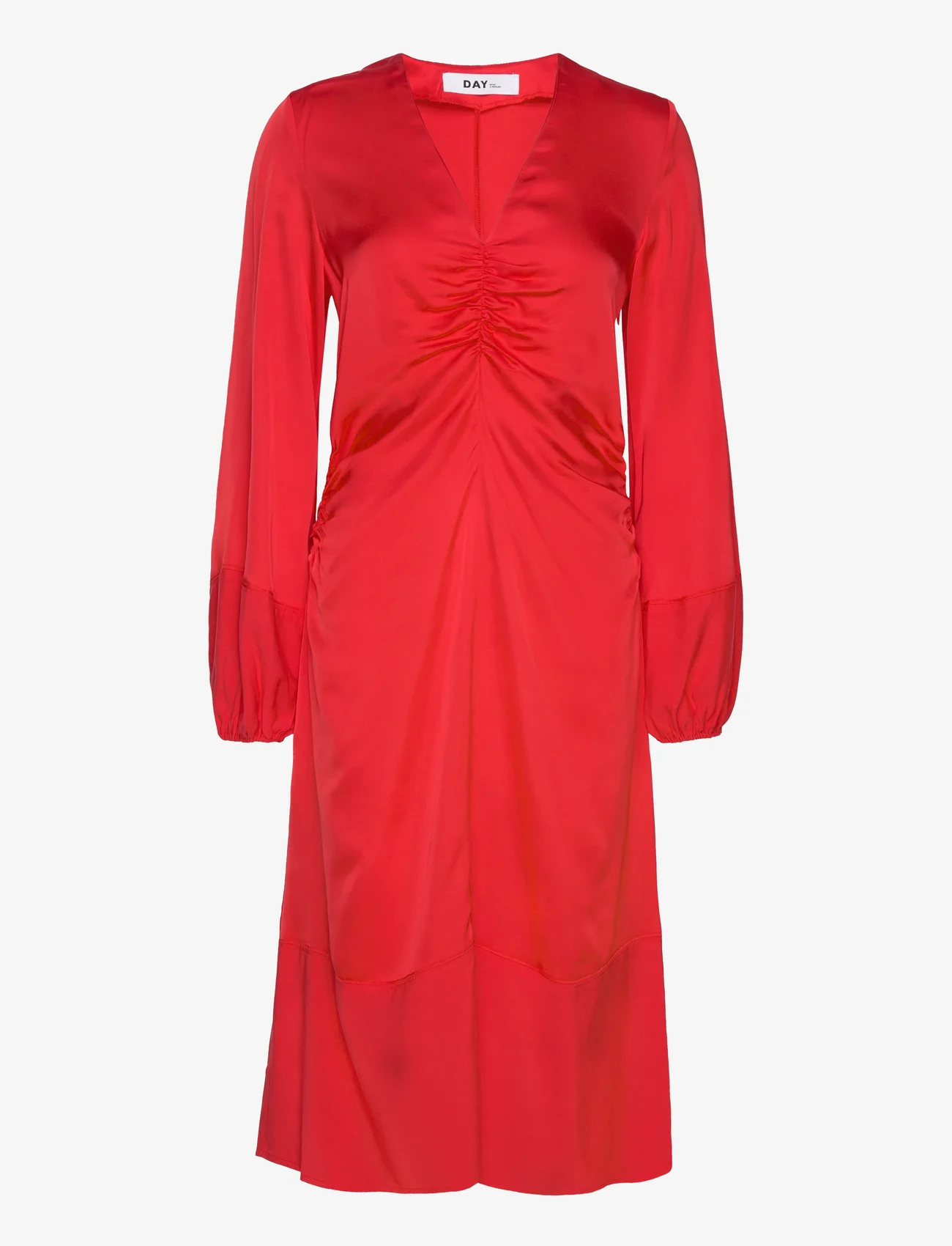 Day Birger et Mikkelsen - Melissa - Fluid Viscose - midi-jurken - flame scarlett - 0