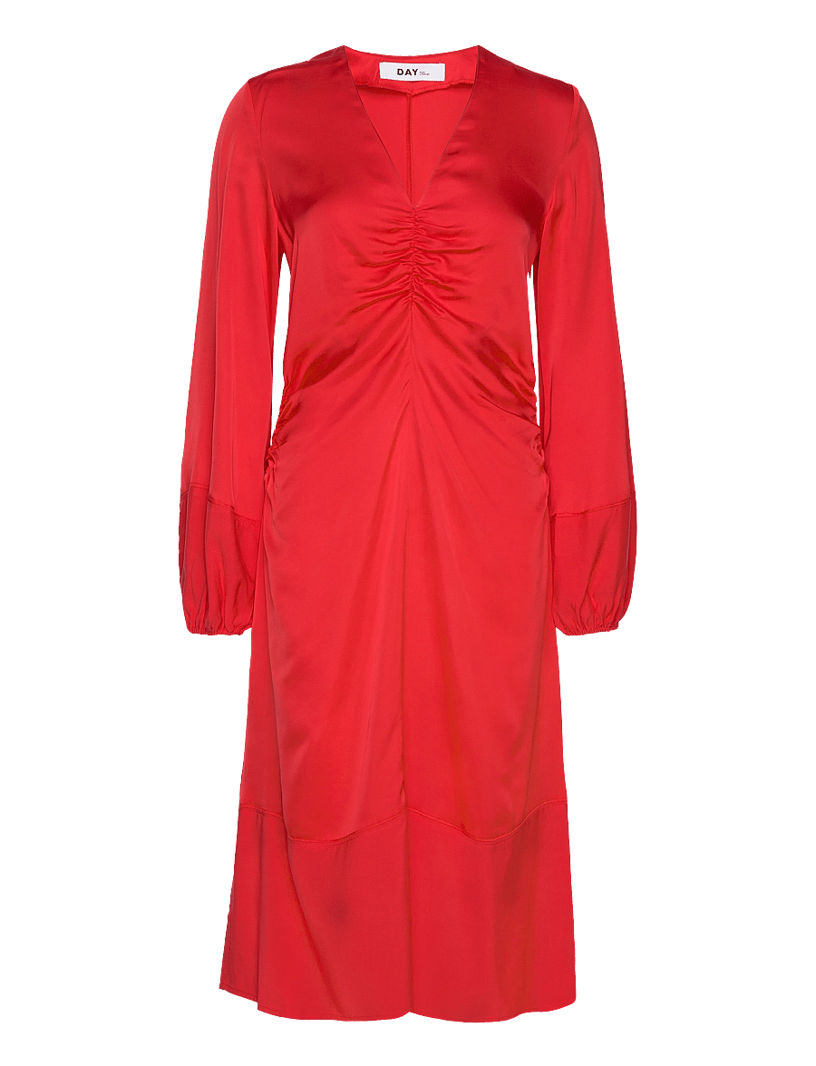 Day Birger et Mikkelsen - Melissa - Fluid Viscose - midi kjoler - flame scarlett - 0
