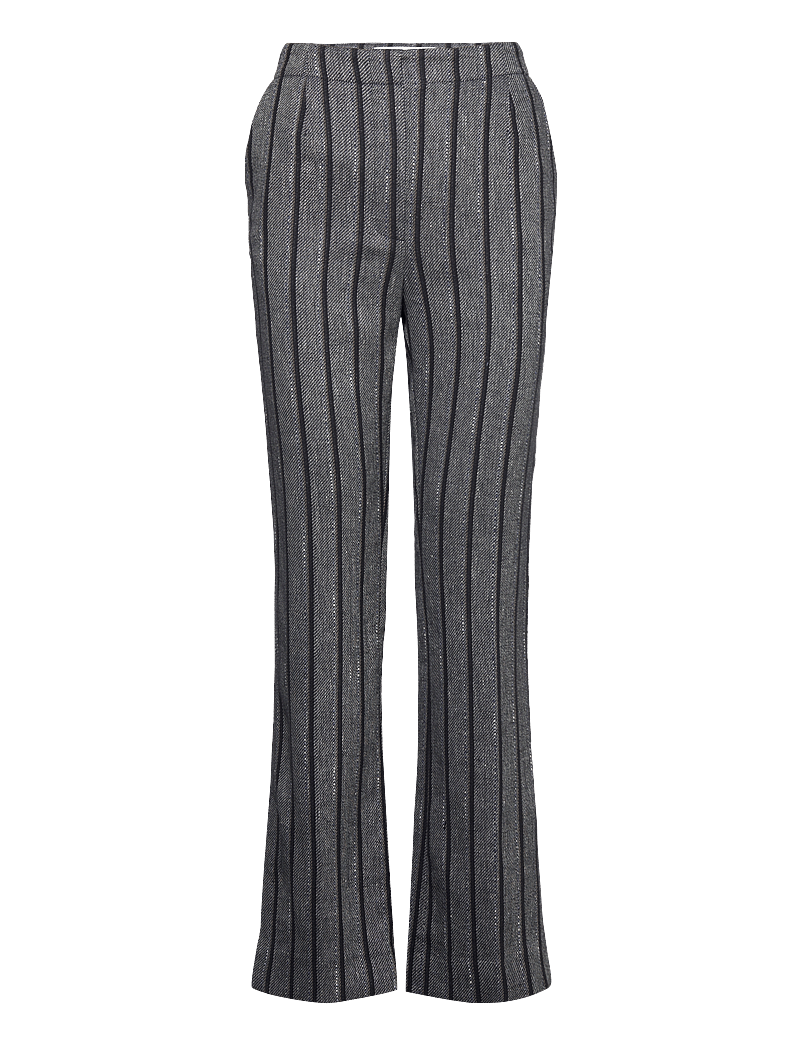 Day Birger et Mikkelsen - Ally - Cotton Blend Stripe - alt laiad püksid - black - 1