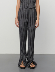 Day Birger et Mikkelsen - Ally - Cotton Blend Stripe - kostymbyxor - black - 2
