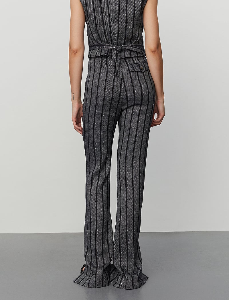 Day Birger et Mikkelsen - Ally - Cotton Blend Stripe - alt laiad püksid - black - 5